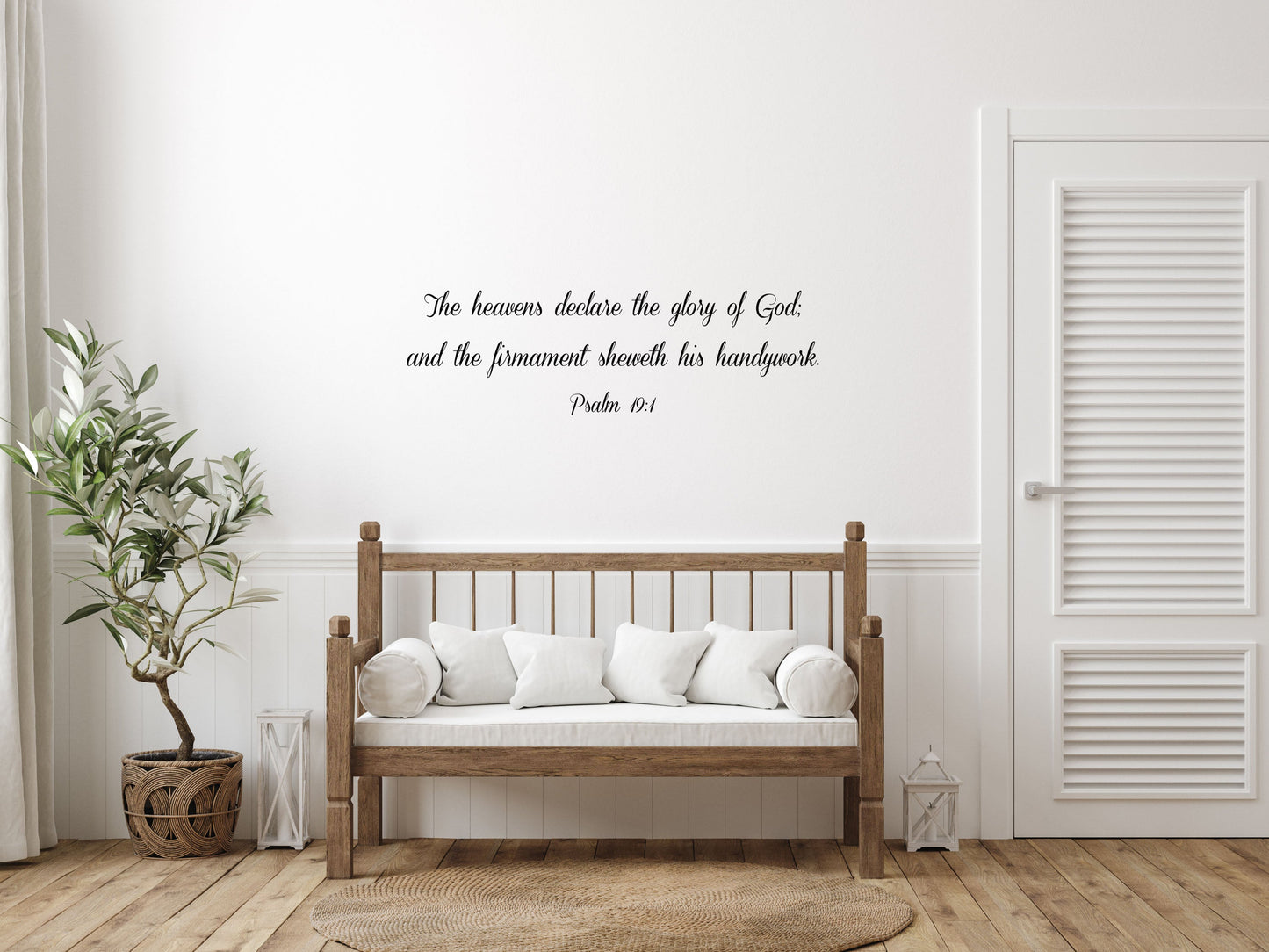 Psalm 19:1 - Bible Verse Quote Scripture Sticker Vinyl Wall Decal Inspirational Wall Signs 