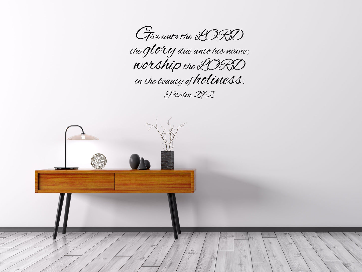 Psalm 29:2 - Scripture Verse Sticker Inspirational Wall Signs 