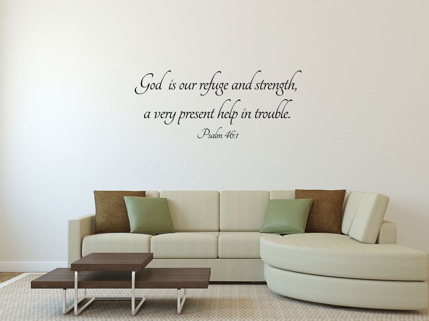 Psalm 46:1 - Scripture Wall Decals Vinyl Wall Decal Inspirational Wall Signs 