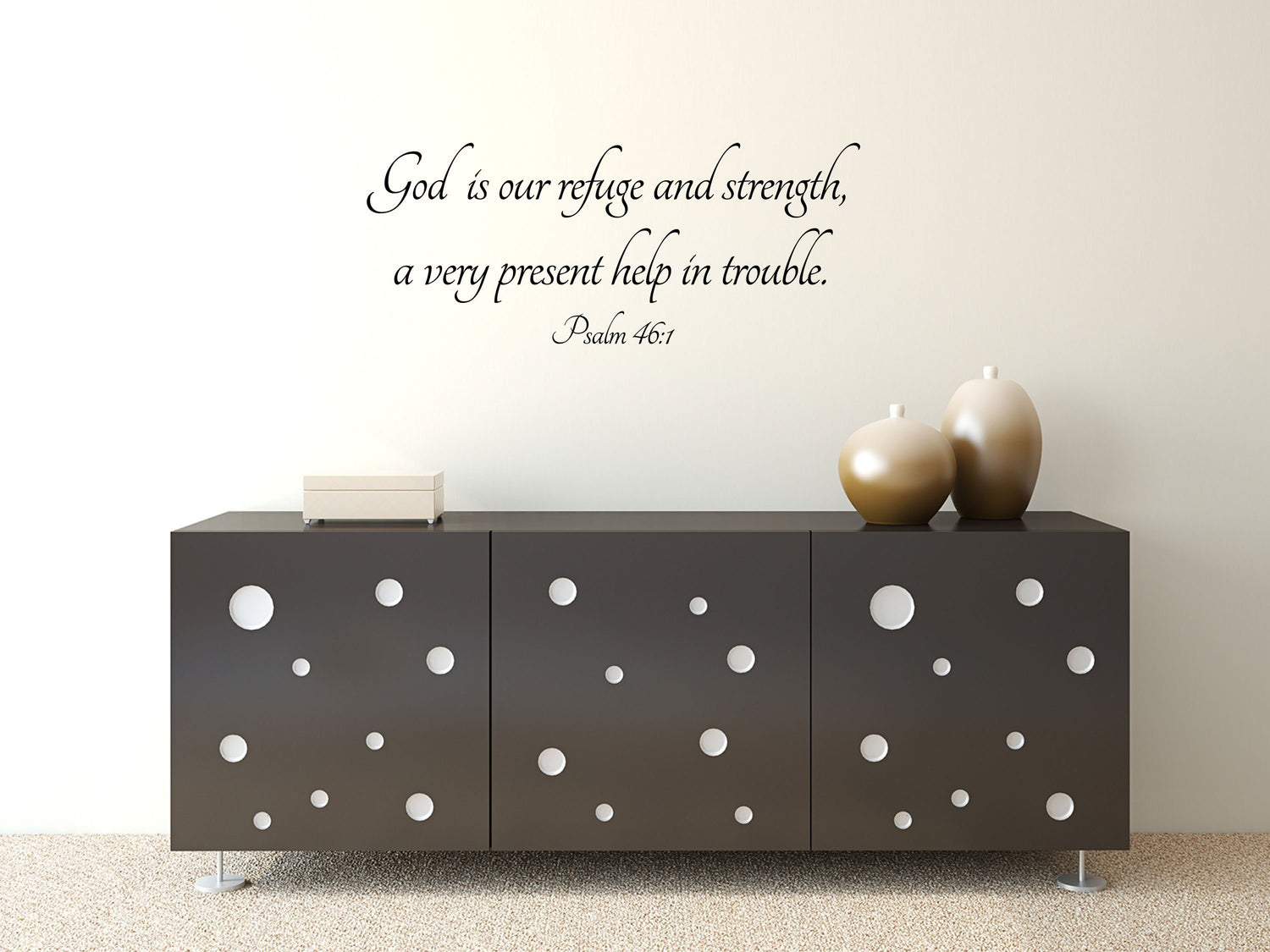 Psalm 46:1 - Scripture Wall Decals Vinyl Wall Decal Inspirational Wall Signs 