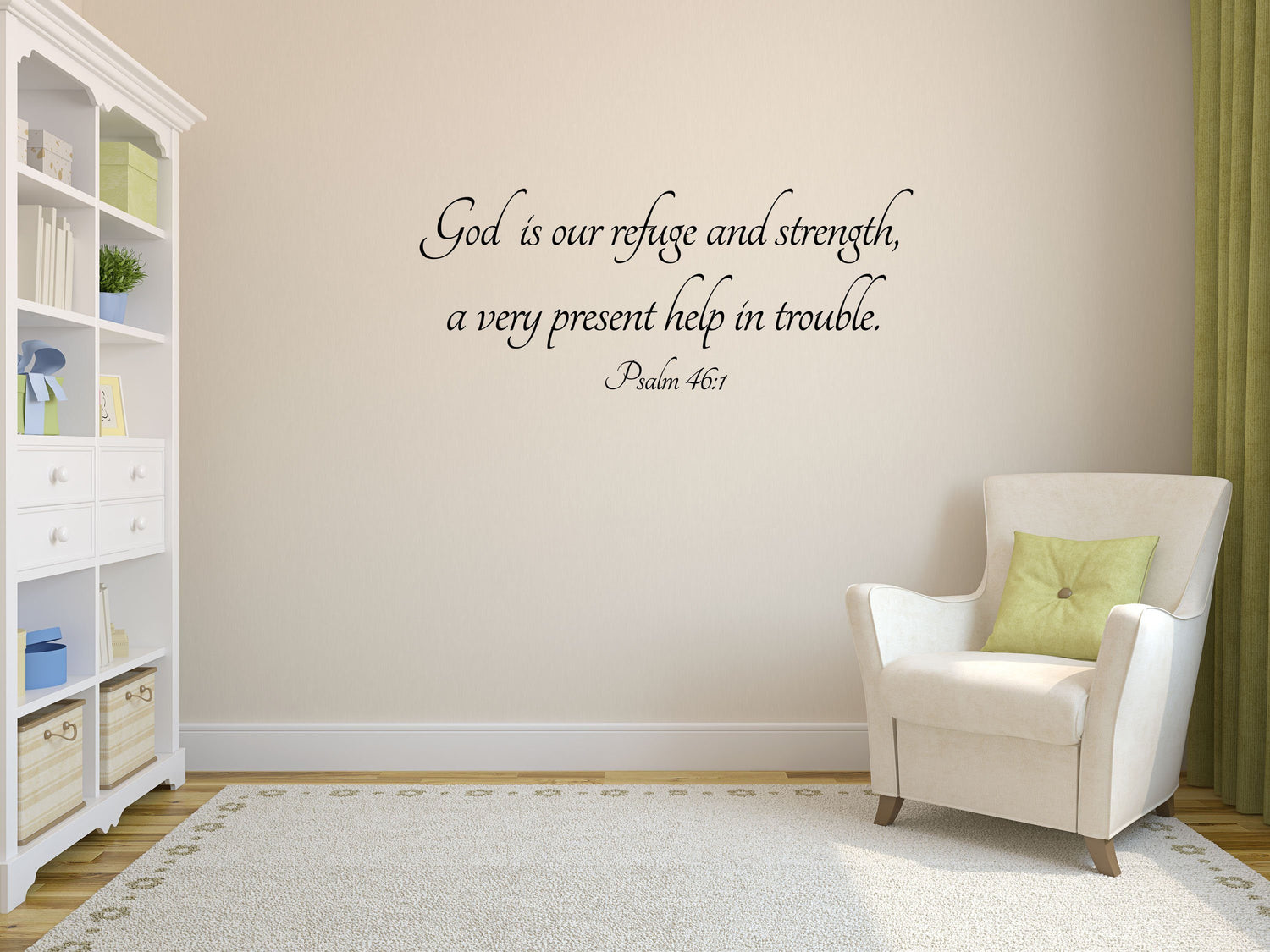 Psalm 46:1 - Scripture Wall Decals Vinyl Wall Decal Inspirational Wall Signs 