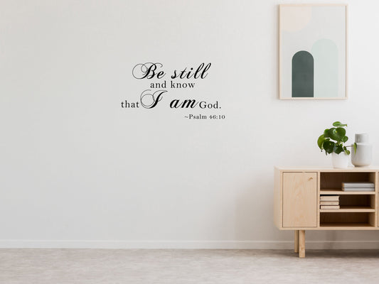 Psalm 46:10 - Scripture Wall Decals Vinyl Wall Decal Inspirational Wall Signs 
