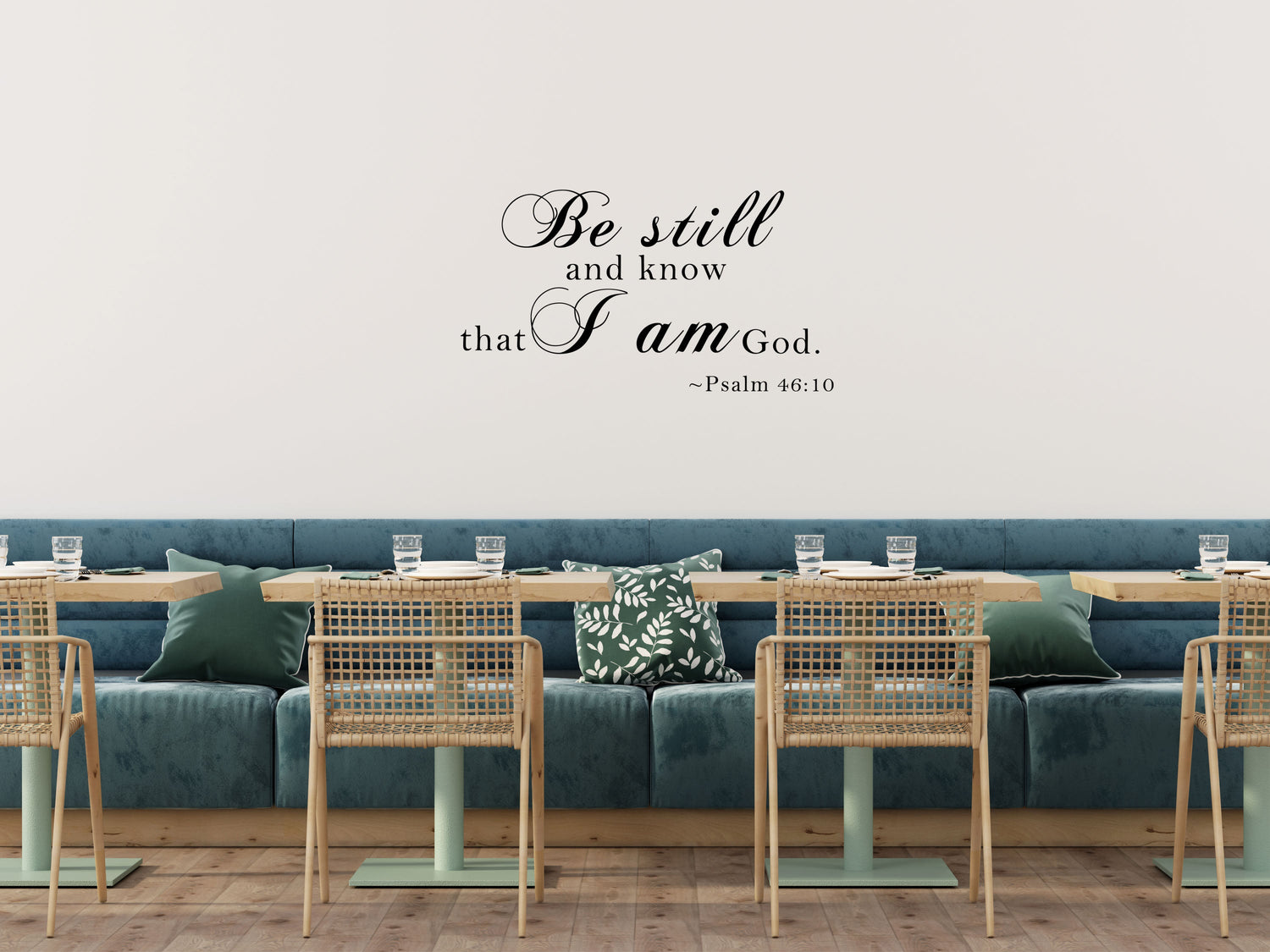 Psalm 46:10 - Scripture Wall Decals Vinyl Wall Decal Inspirational Wall Signs 