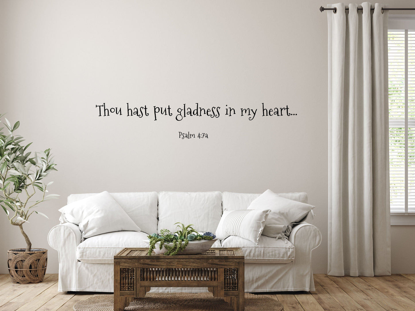 Psalm 4:7 - Inspirational Wall Decals Inspirational Wall Signs 