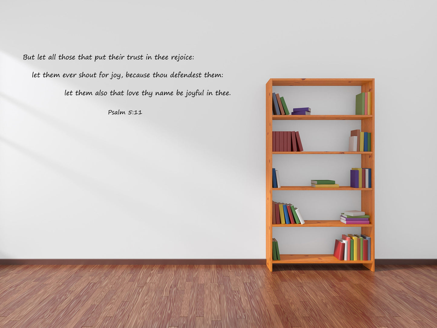 Psalm 5:11 - Scripture Wall Decals Vinyl Wall Decal Inspirational Wall Signs 