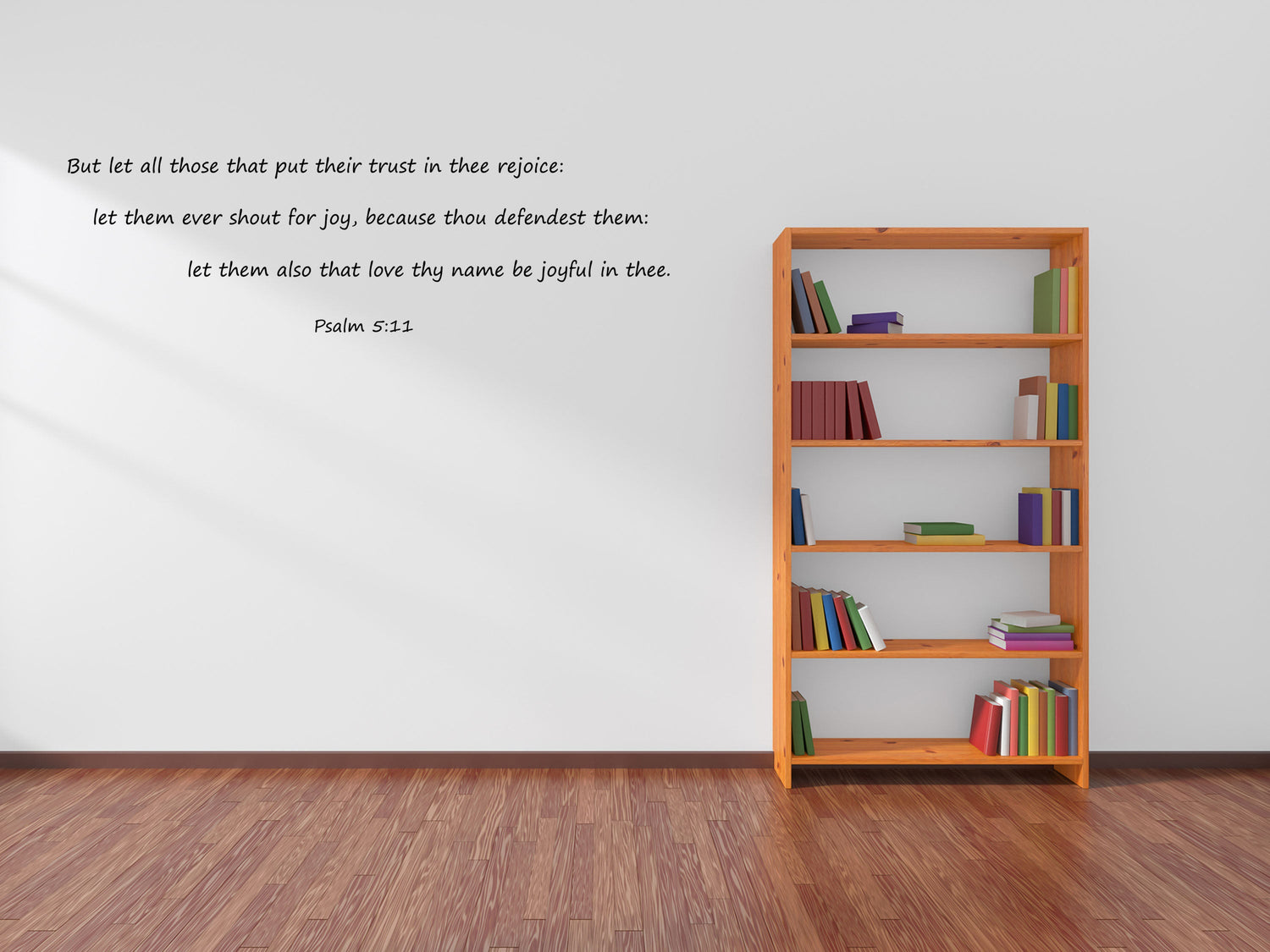 Psalm 5:11 - Scripture Wall Decals Vinyl Wall Decal Inspirational Wall Signs 