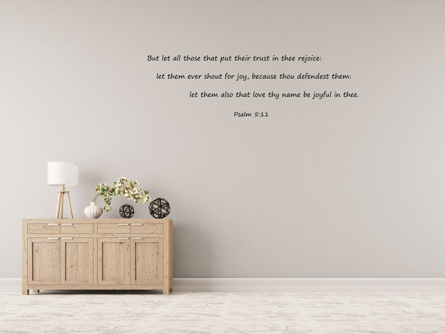 Psalm 5:11 - Scripture Wall Decals Vinyl Wall Decal Inspirational Wall Signs 