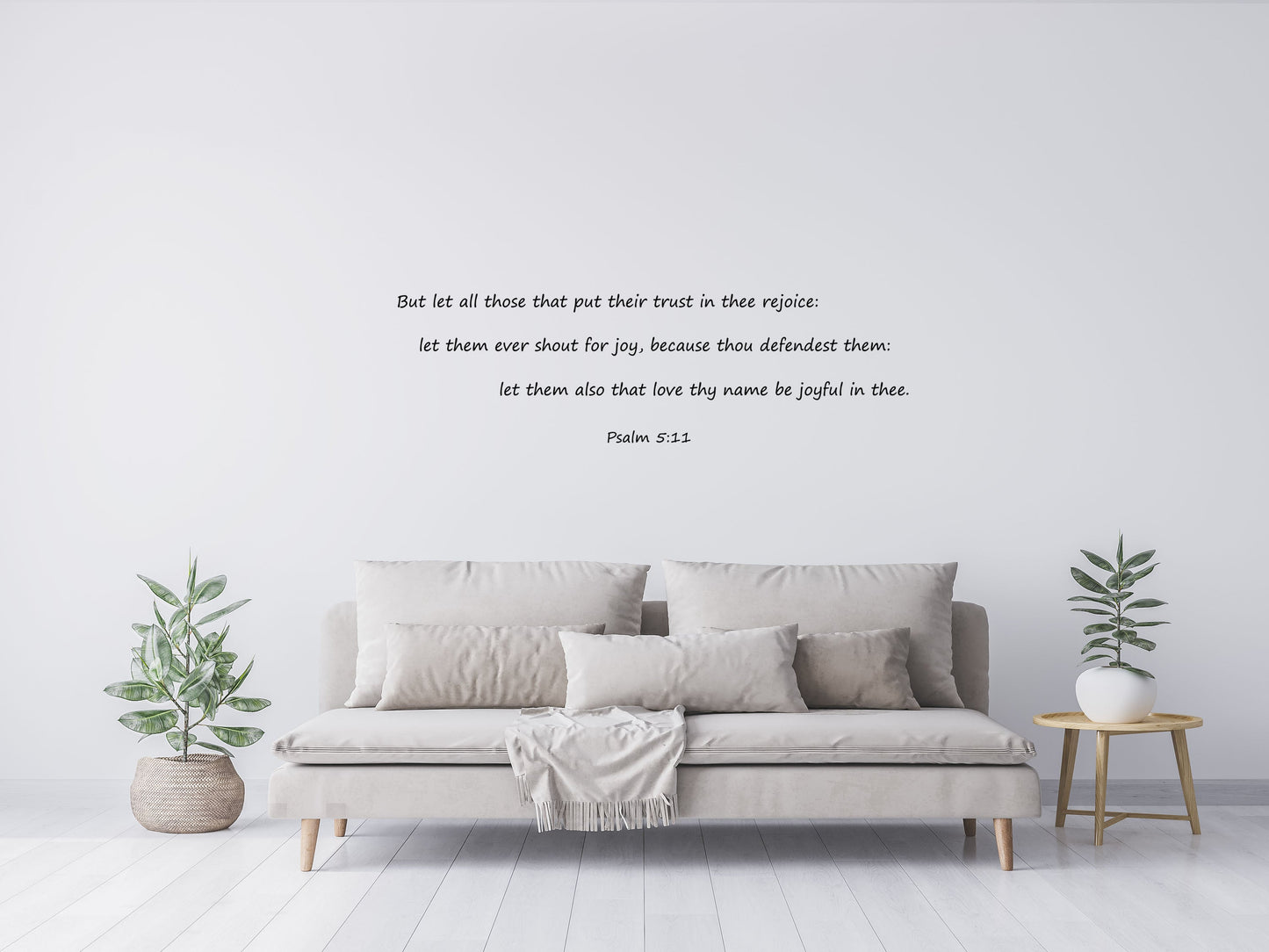 Psalm 5:11 - Scripture Wall Decals Vinyl Wall Decal Inspirational Wall Signs 