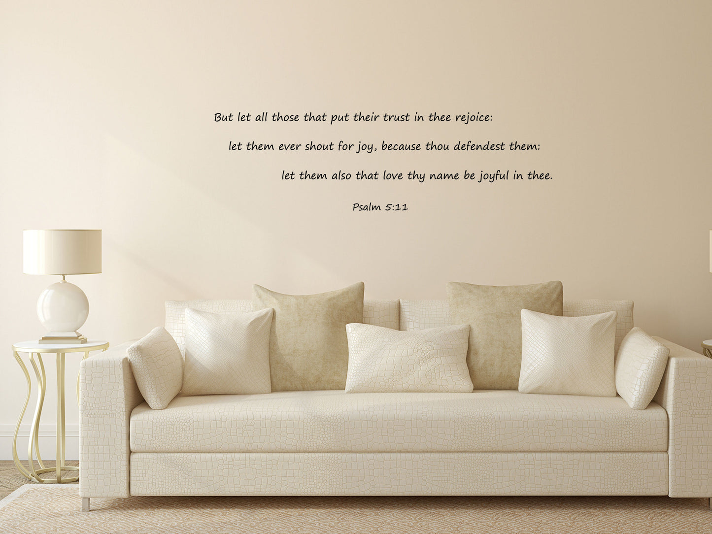 Psalm 5:11 - Scripture Wall Decals Vinyl Wall Decal Inspirational Wall Signs 