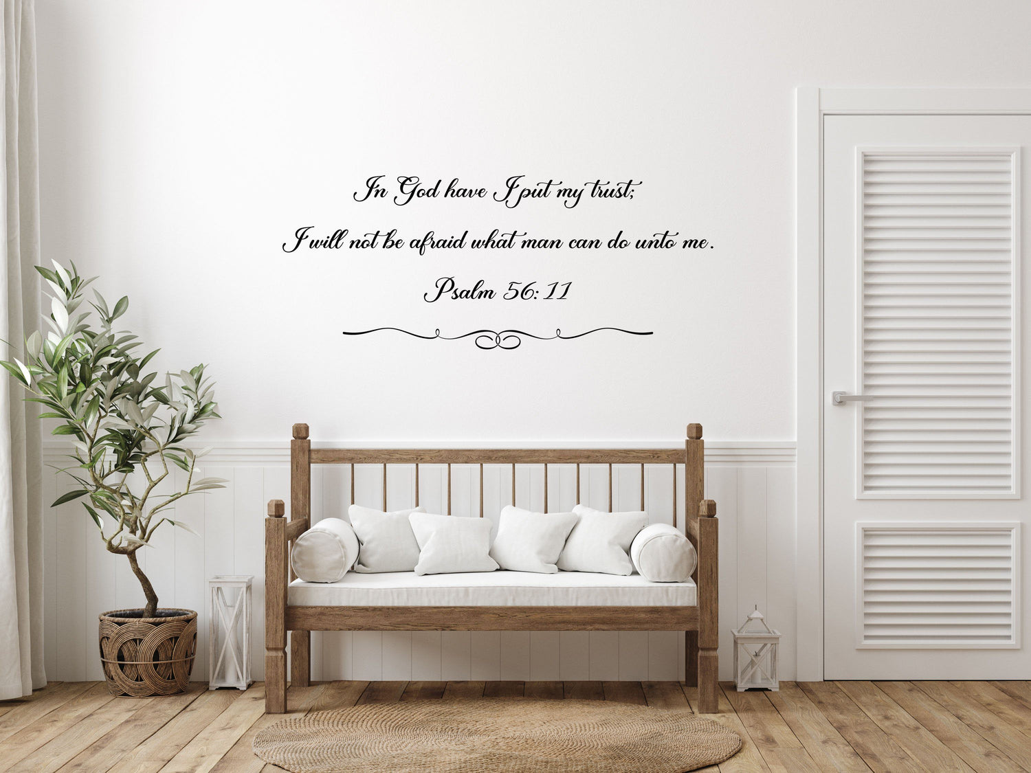 Psalm 56:11 KJV Bible Scripture Decal - In God have I Put My Trust - Bible Verse Decal - Vinyl Wall Decal - Wall Art Scripture Vinyl Wall Decal Done 