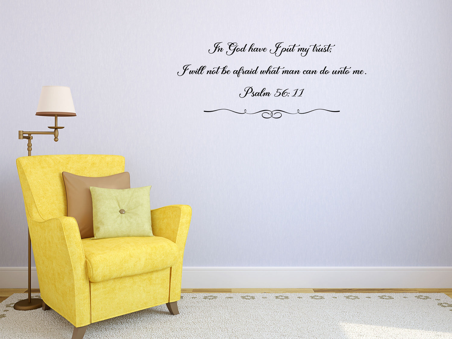 Psalm 56:11 KJV Bible Scripture Decal - In God have I Put My Trust - Bible Verse Decal - Vinyl Wall Decal - Wall Art Scripture Vinyl Wall Decal Done 