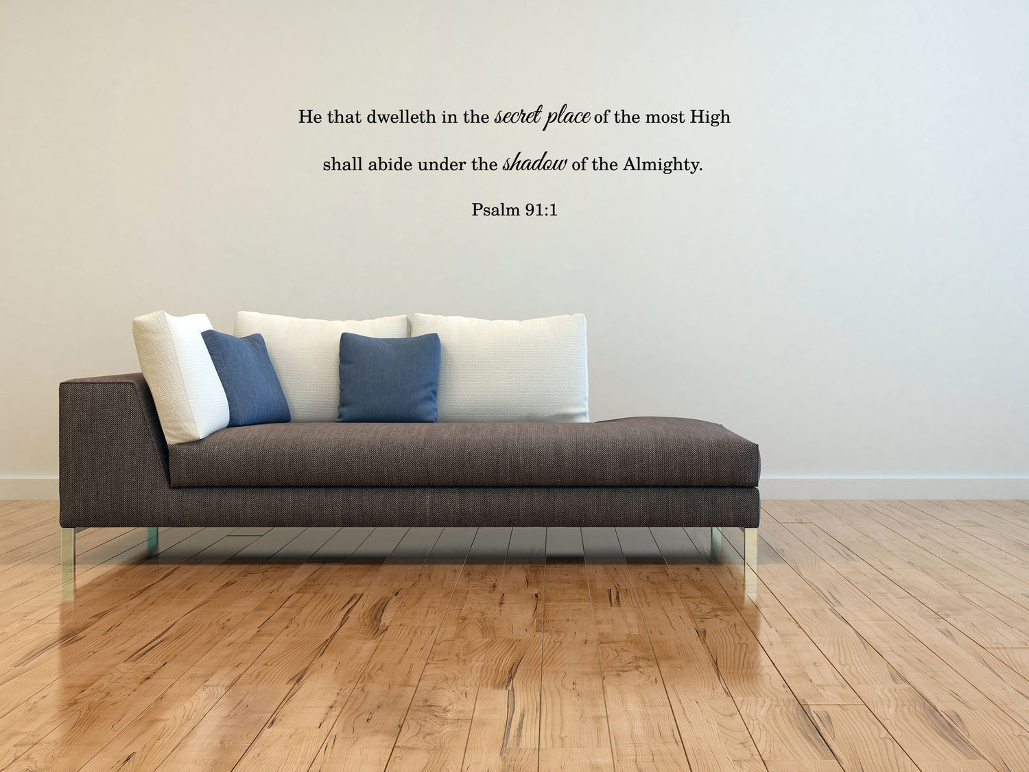 Psalm 91:1 - Scripture Wall Decals Vinyl Wall Decal Inspirational Wall Signs 