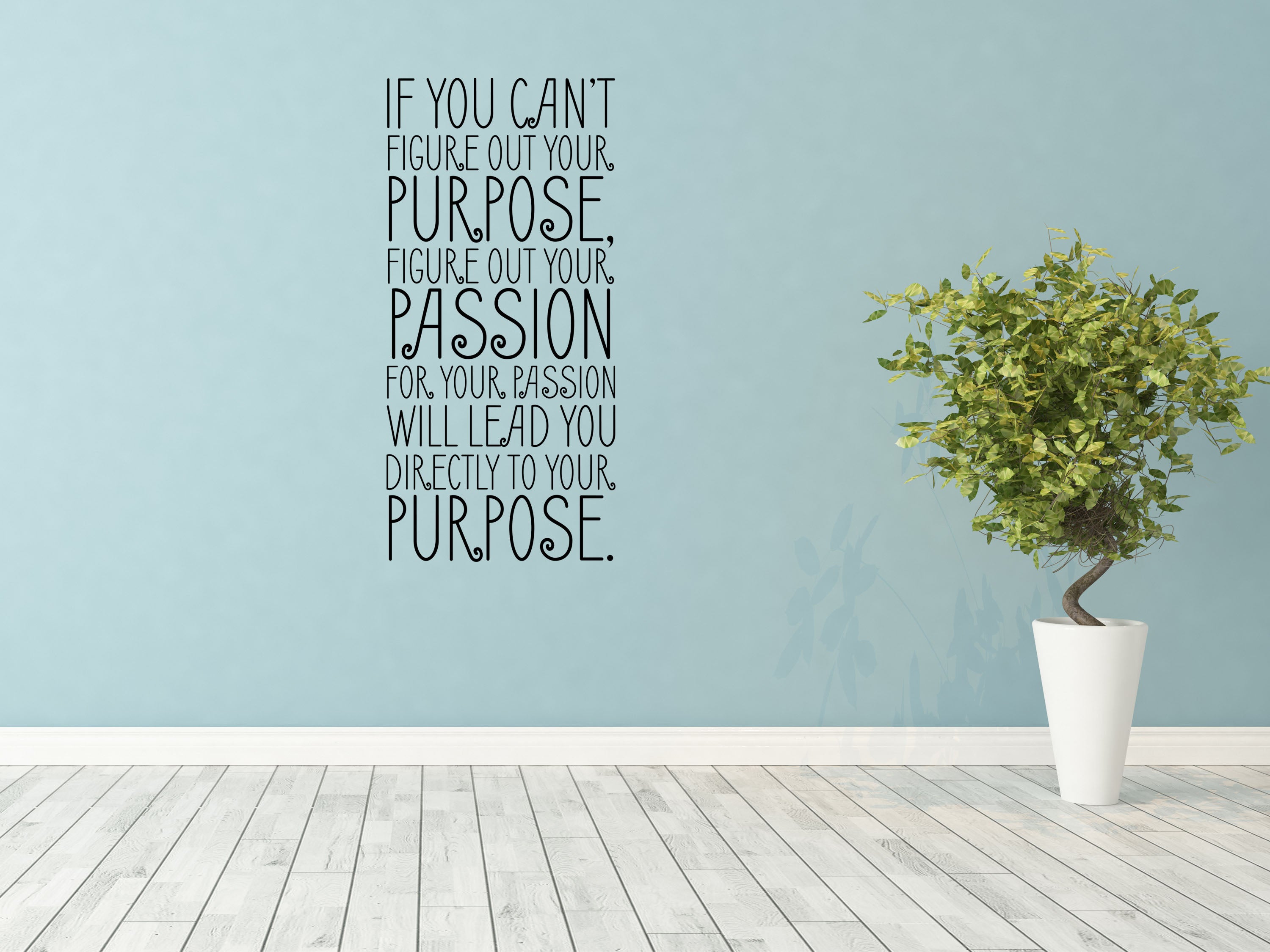 Purpose and Passion Vinyl Wall Decal Wall Decal Handmade Vinyl Wall Art Sticker - Inspirational Wall Quote Decal - Vinyl Lettering Sticker Vinyl Wall Decal Inspirational Wall Signs 