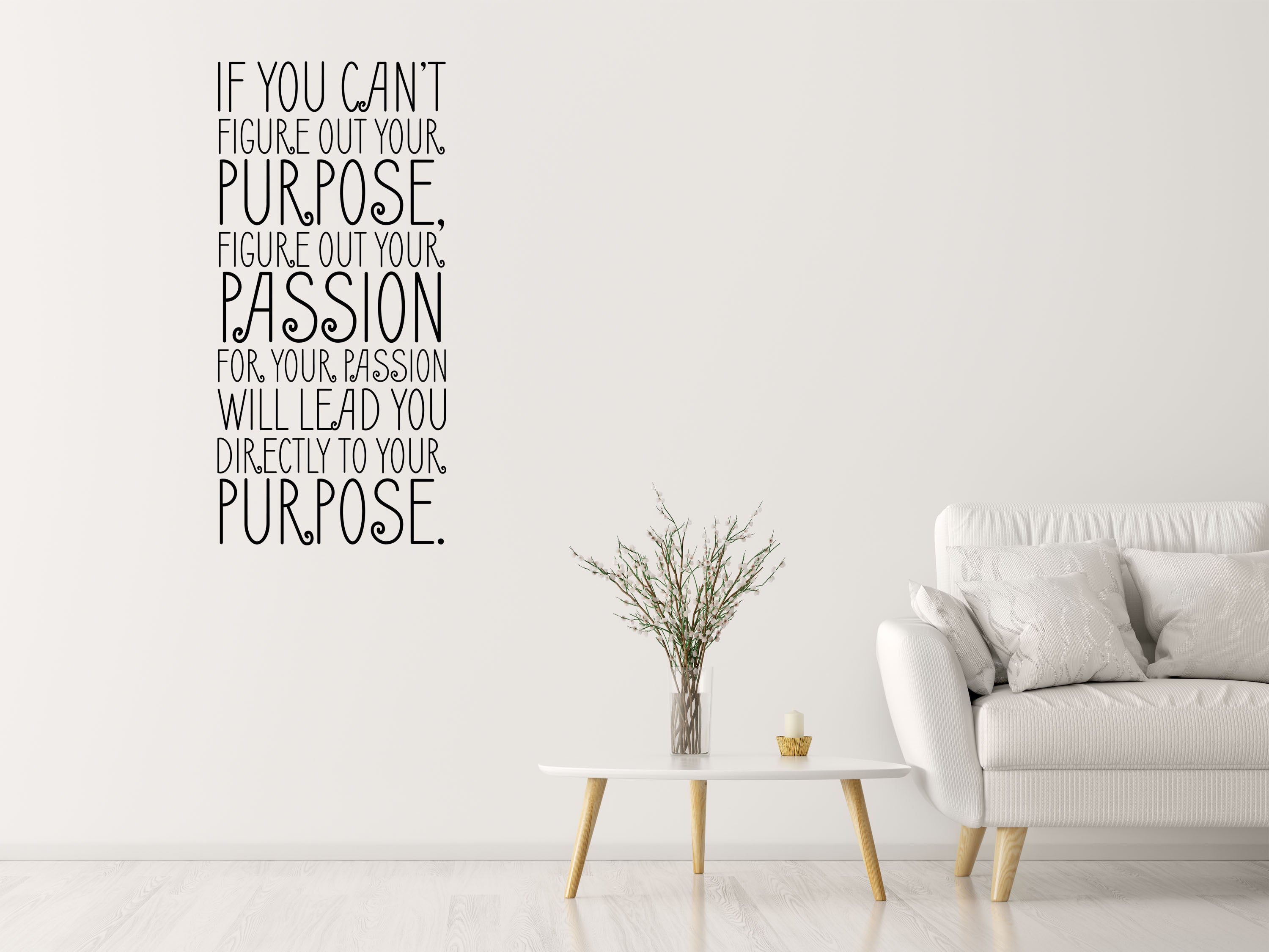 Purpose and Passion Vinyl Wall Decal Wall Decal Handmade Vinyl Wall Art Sticker - Inspirational Wall Quote Decal - Vinyl Lettering Sticker Vinyl Wall Decal Inspirational Wall Signs 