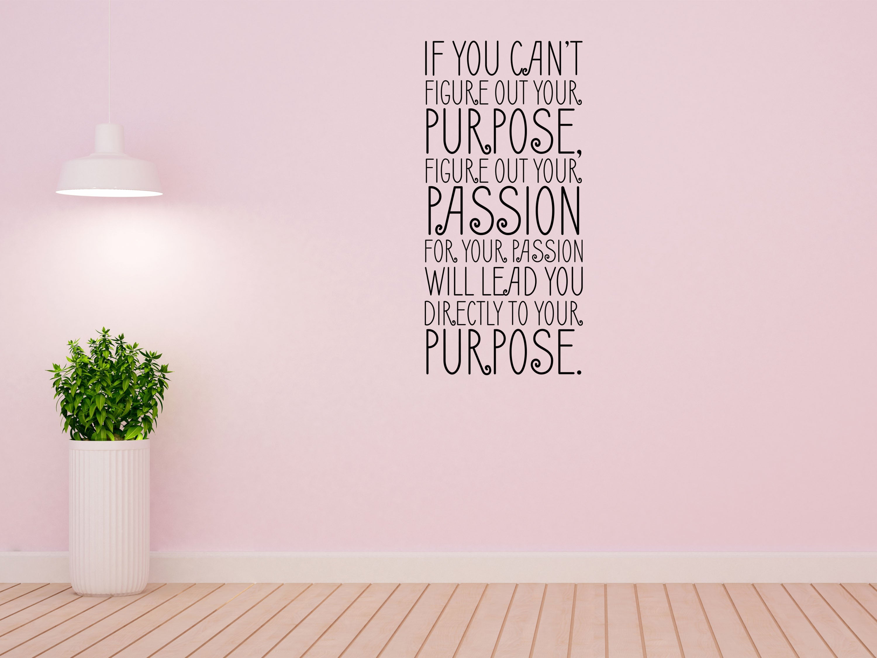 Purpose and Passion Vinyl Wall Decal Wall Decal Handmade Vinyl Wall Art Sticker - Inspirational Wall Quote Decal - Vinyl Lettering Sticker Vinyl Wall Decal Inspirational Wall Signs 