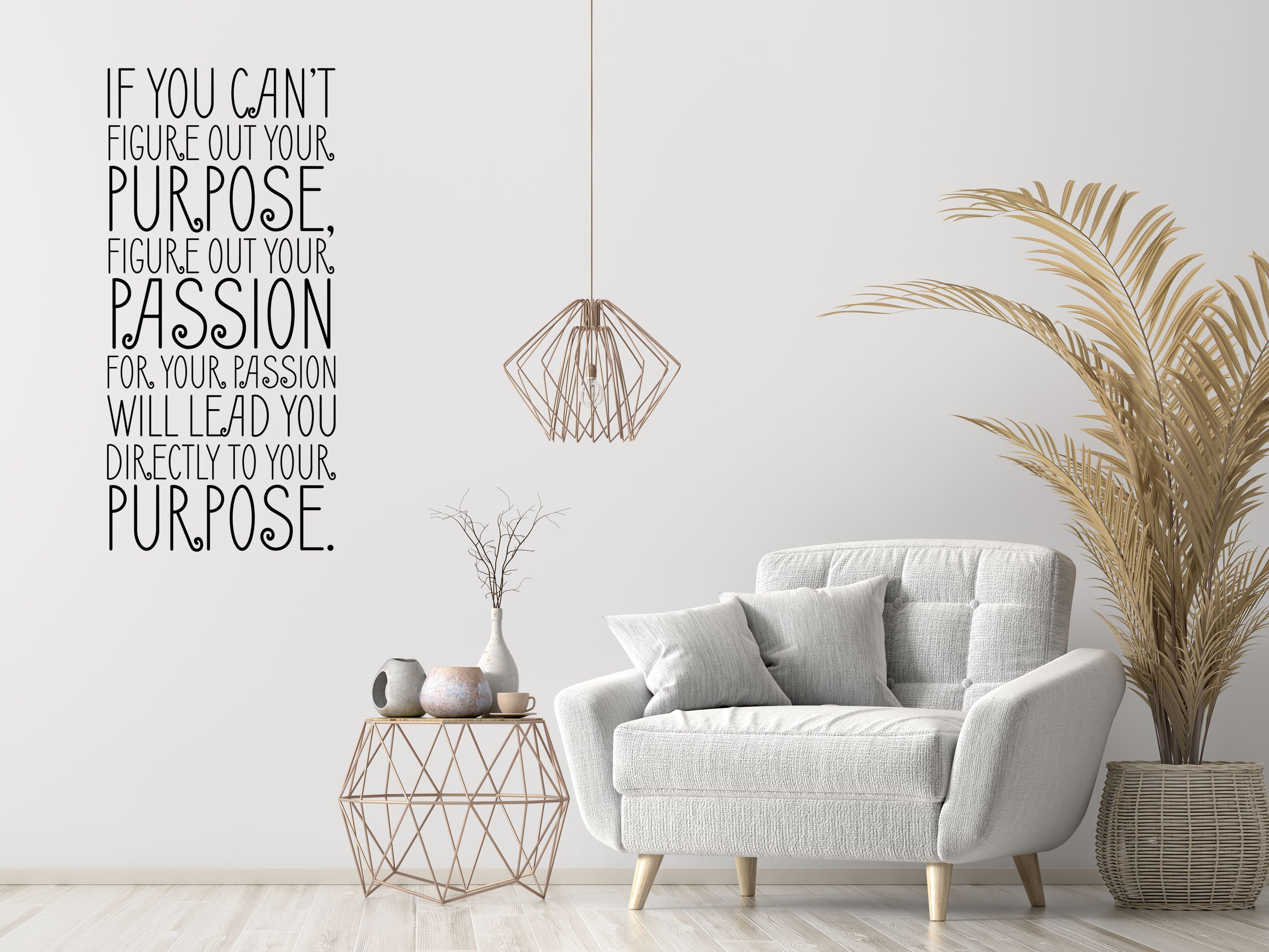 Purpose and Passion Vinyl Wall Decal Wall Decal Handmade Vinyl Wall Art Sticker - Inspirational Wall Quote Decal - Vinyl Lettering Sticker Vinyl Wall Decal Inspirational Wall Signs 