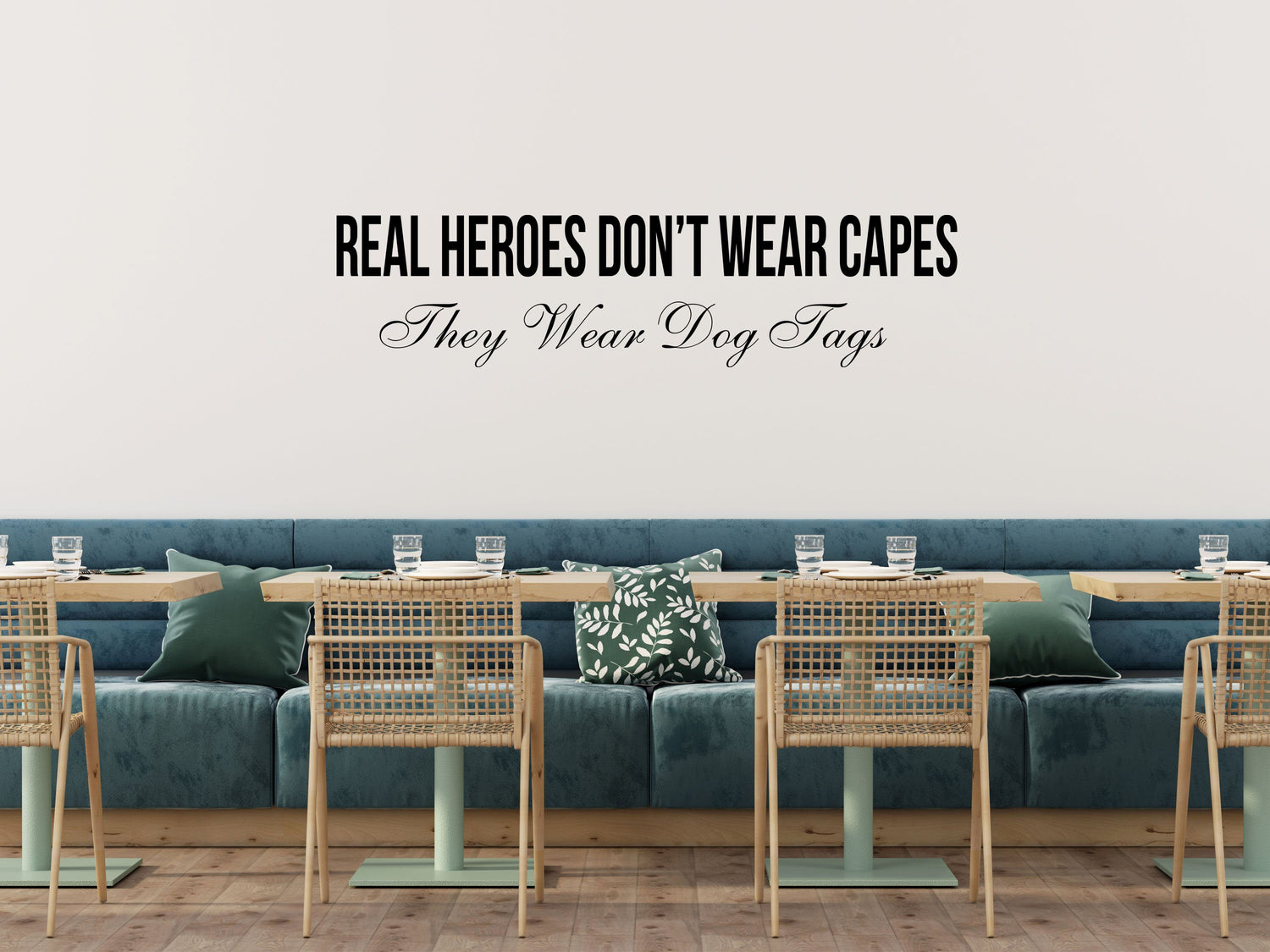 Real Heroes Don't Wear Capes Soldier - Inspirational Wall Decals Vinyl Wall Decal Inspirational Wall Signs 