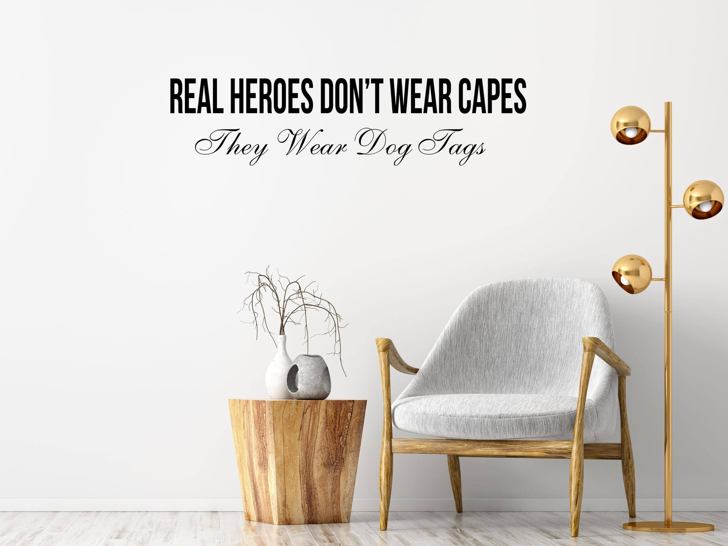 Real Heroes Don't Wear Capes Soldier - Inspirational Wall Decals Vinyl Wall Decal Inspirational Wall Signs 