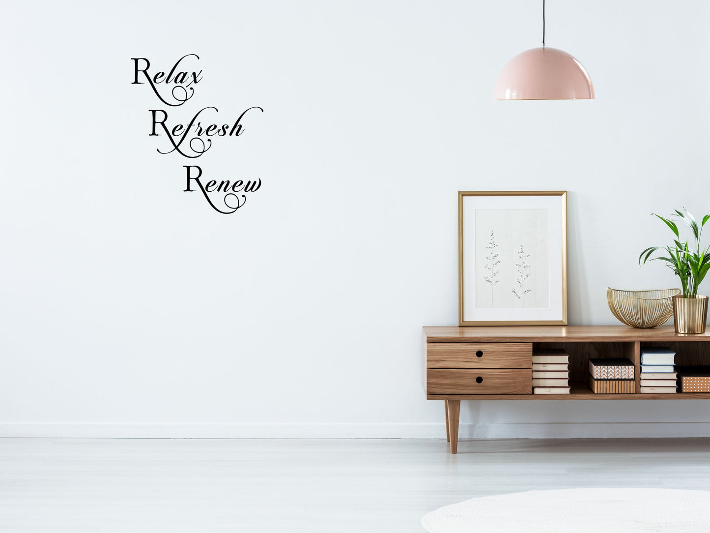 Relax Refresh Renew Wall Decal Vinyl Wall Decal Inspirational Wall Signs 