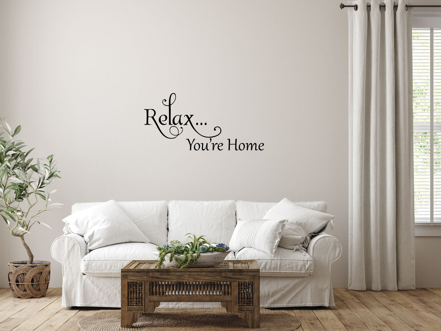 Relax You're Home - Inspirational Wall Decals Vinyl Wall Decal Inspirational Wall Signs 