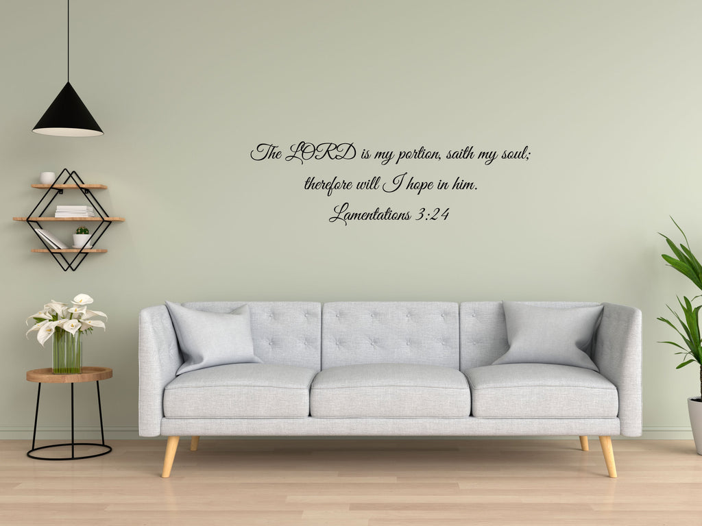 Religious Wall Decal - Lamentations 3:22-23 -It is of the Lord's mercies that we are not consumed -Vinyl Wall Art Vinyl Wall Decal Inspirational Wall Signs 