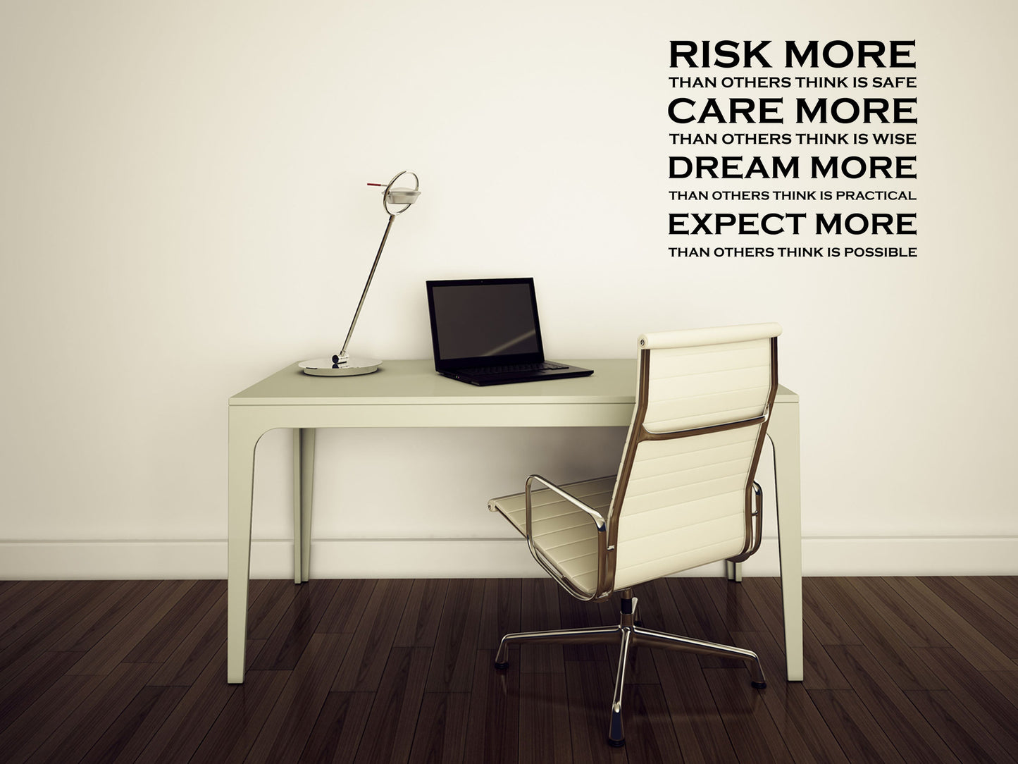 Risk More Care More Dream More Expect More Wall Quote Sticker - Inspirational Wall Decals Vinyl Wall Decal Inspirational Wall Signs 