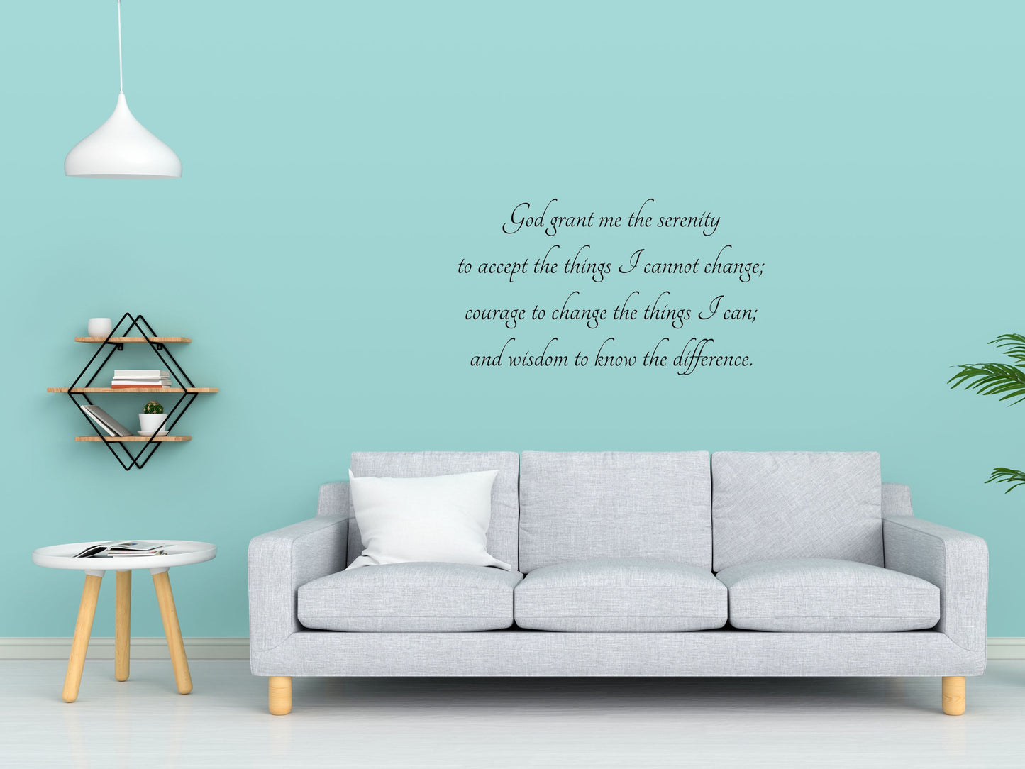 Serenity Prayer, God Grant Me The Serenity Vinyl Wall Decal Inspirational Wall Signs 