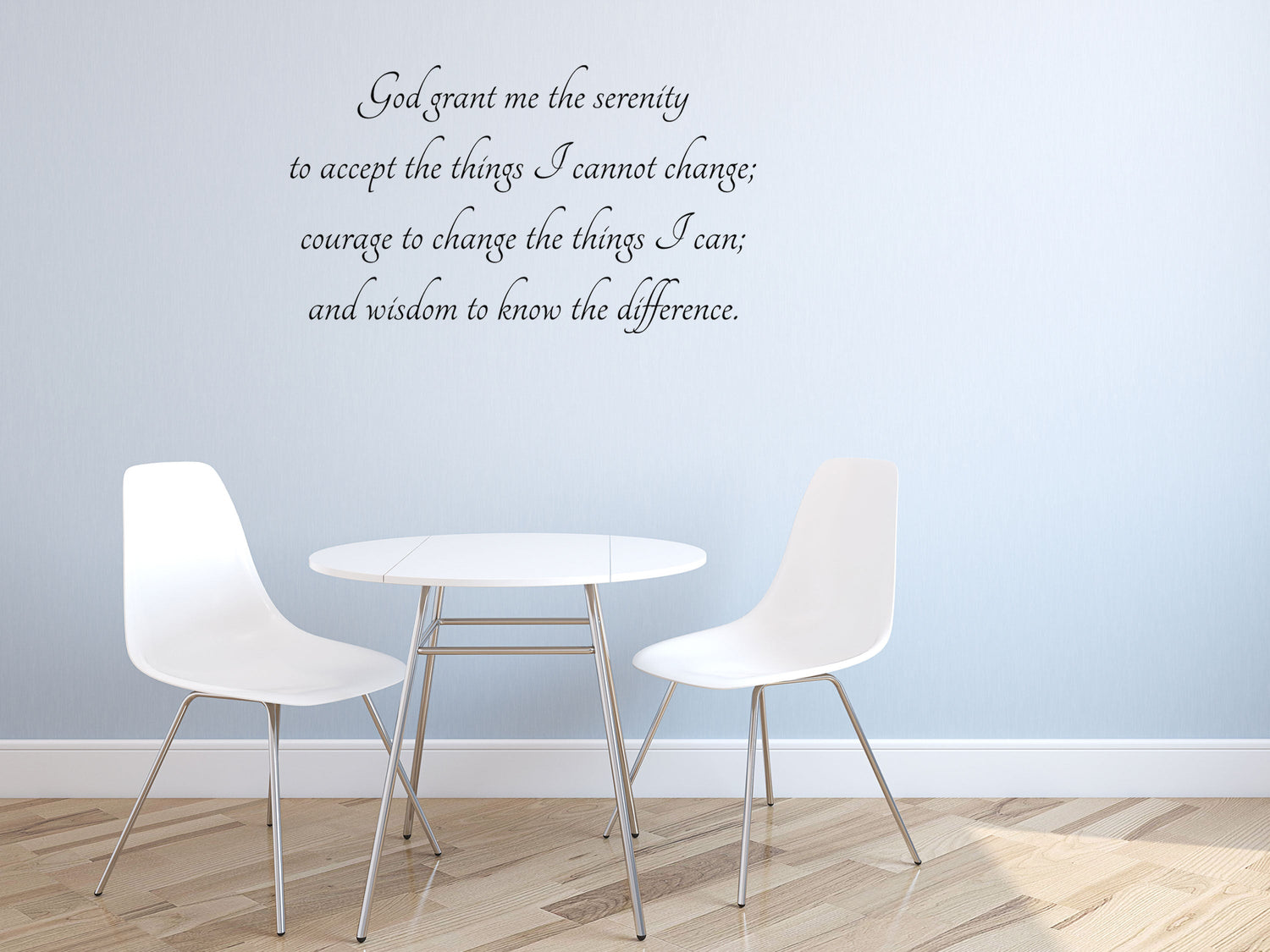 Serenity Prayer, God Grant Me The Serenity Vinyl Wall Decal Inspirational Wall Signs 