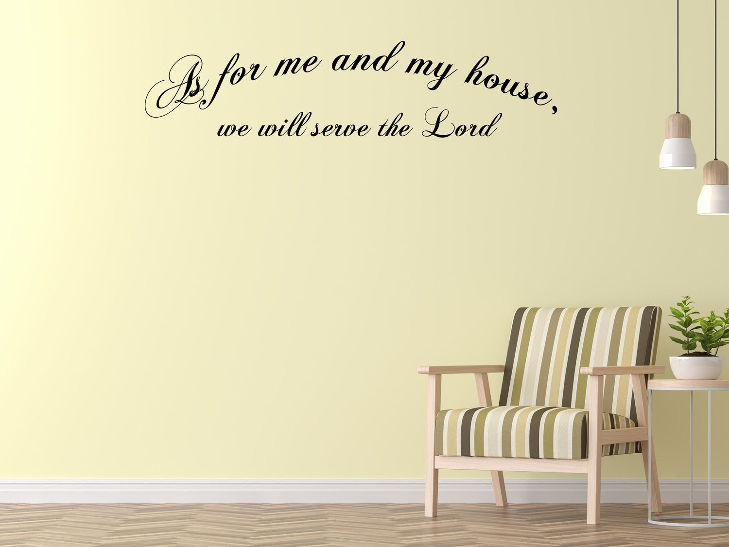 Serve The Lord - Scripture Wall Decals Vinyl Wall Decal Inspirational Wall Signs 