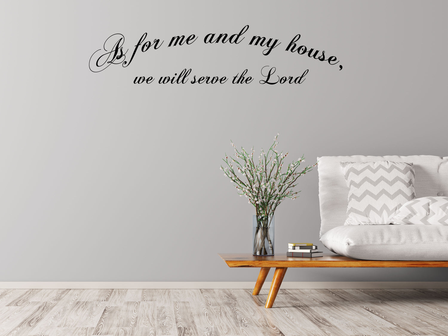 Serve The Lord - Scripture Wall Decals Vinyl Wall Decal Inspirational Wall Signs 