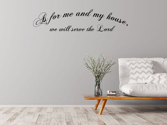 Serve The Lord - Scripture Wall Decals Vinyl Wall Decal Inspirational Wall Signs 