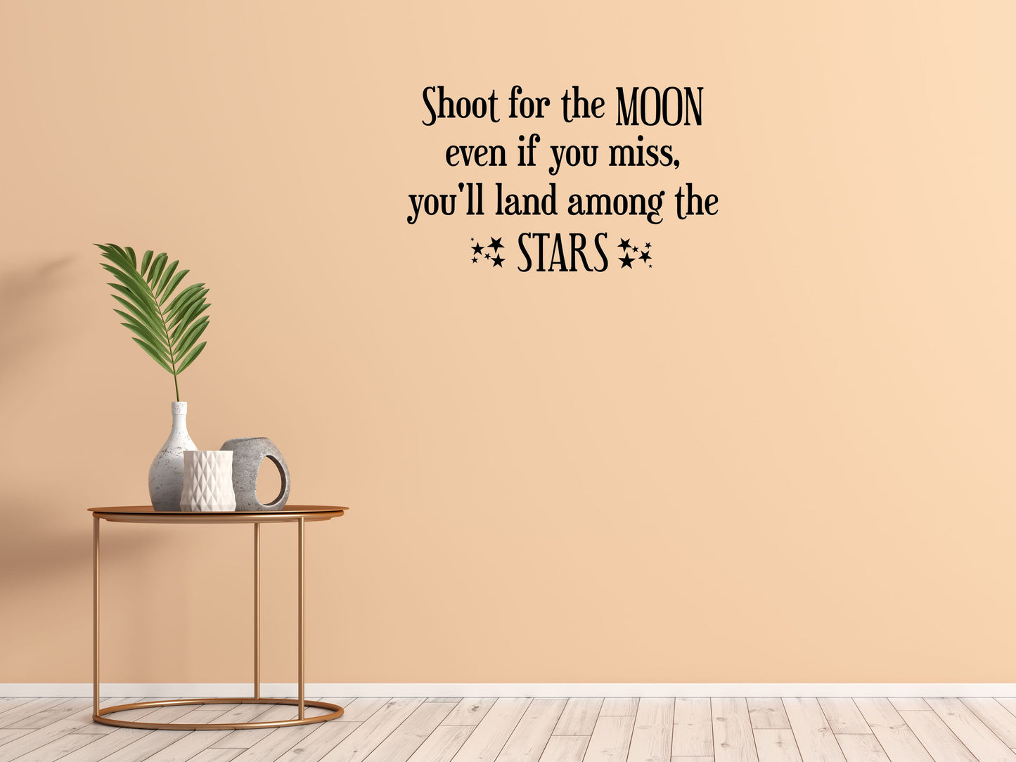 Shoot For The Moon and Stars - Inspirational Wall Decals Vinyl Wall Decal Inspirational Wall Signs 