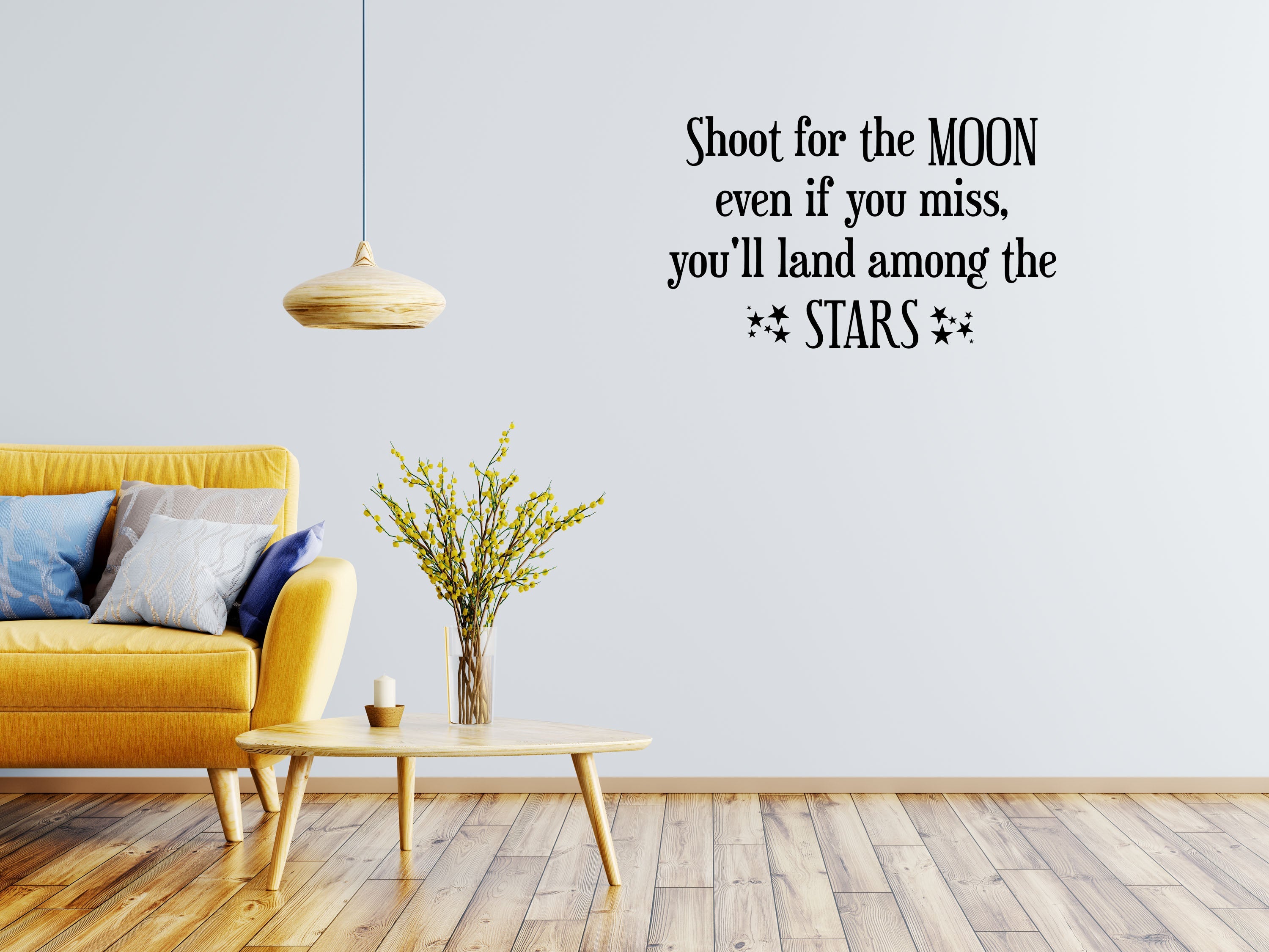 Shoot For The Moon and Stars - Inspirational Wall Decals Vinyl Wall Decal Inspirational Wall Signs 