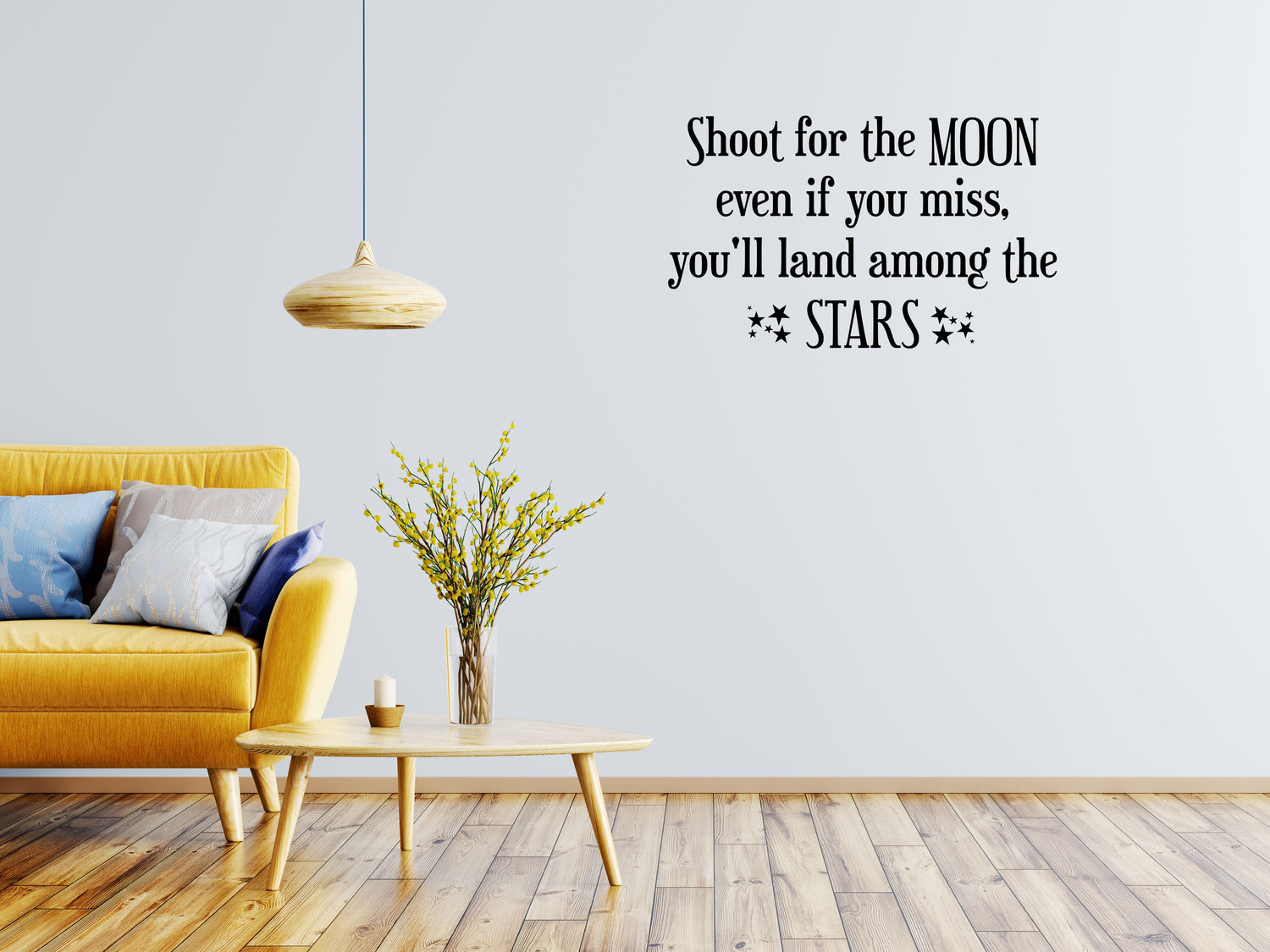 Shoot For The Moon and Stars - Inspirational Wall Decals Vinyl Wall Decal Inspirational Wall Signs 