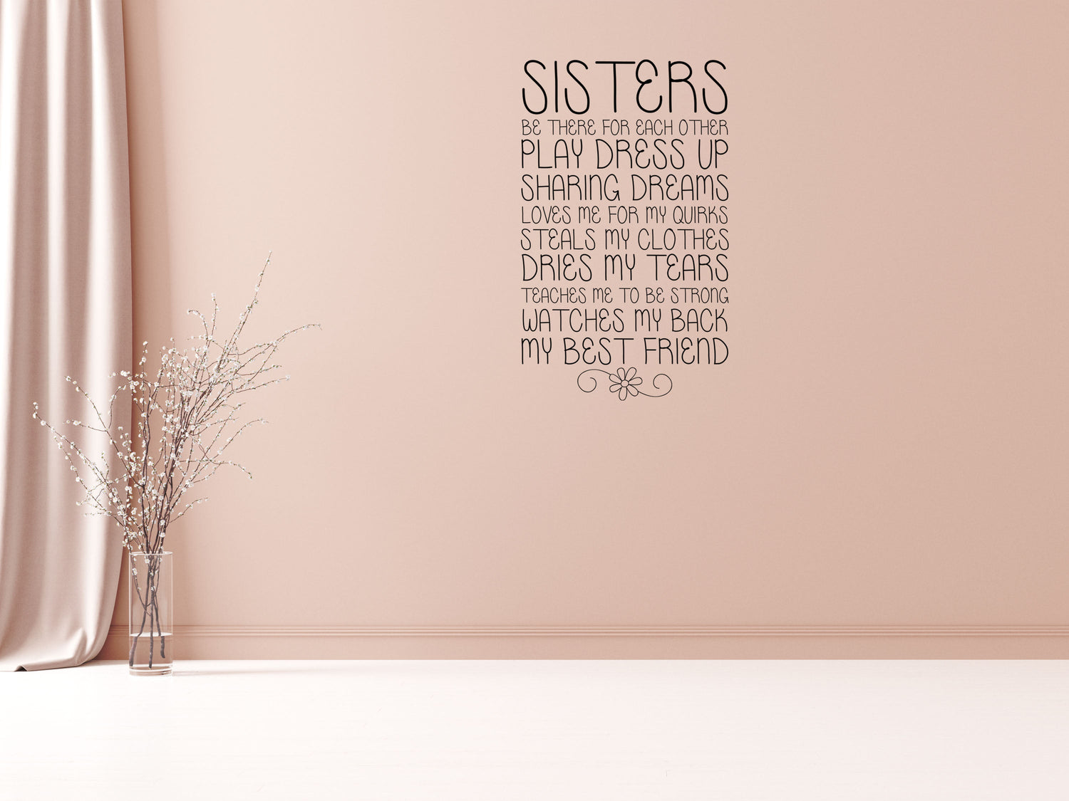 Sisters - Inspirational Wall Decals Vinyl Wall Decal Inspirational Wall Signs 