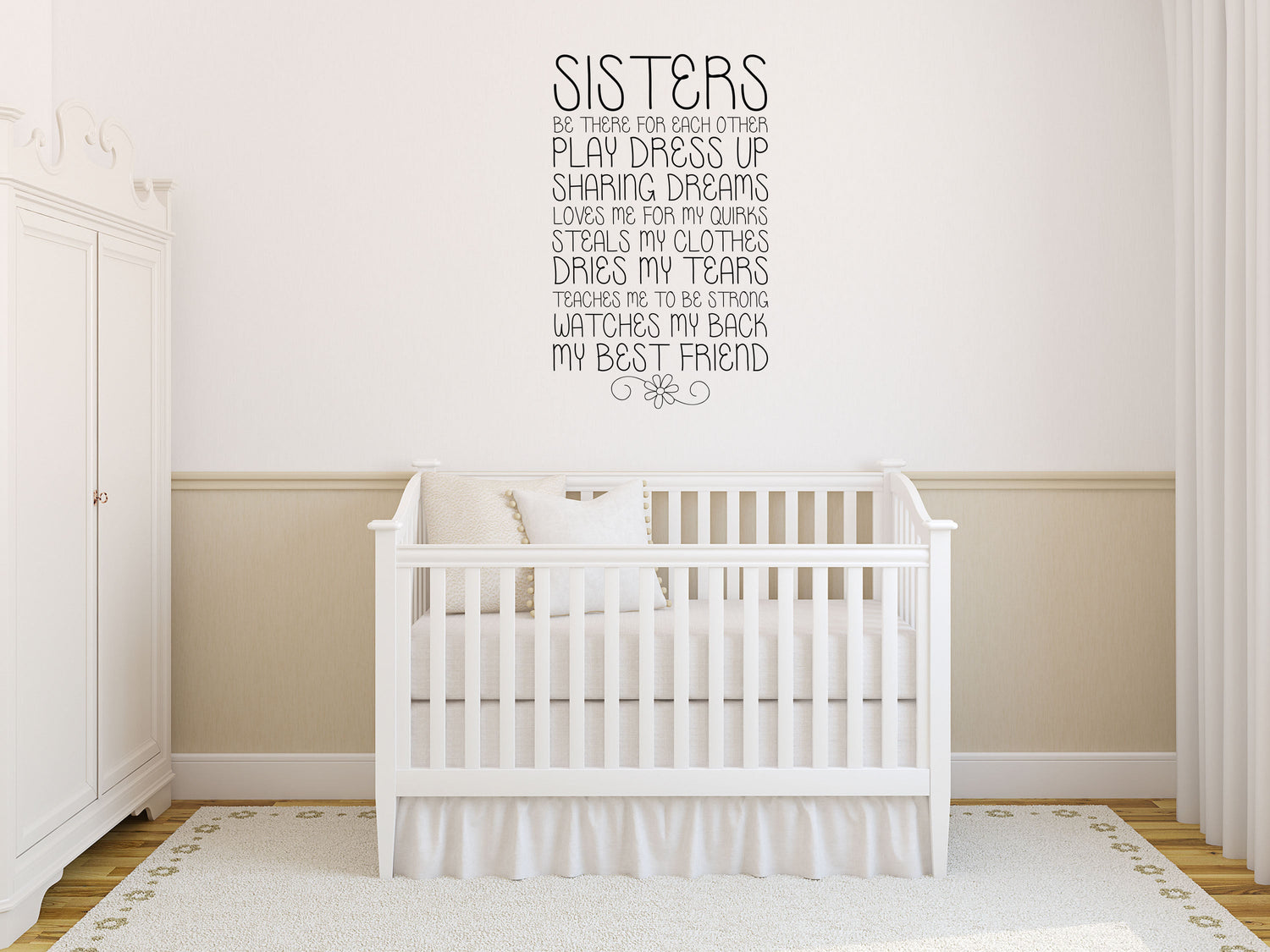 Sisters - Inspirational Wall Decals Vinyl Wall Decal Inspirational Wall Signs 
