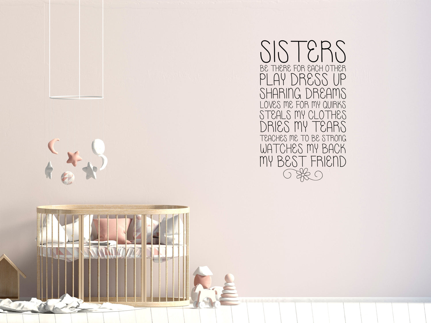 Sisters - Inspirational Wall Decals Vinyl Wall Decal Inspirational Wall Signs 