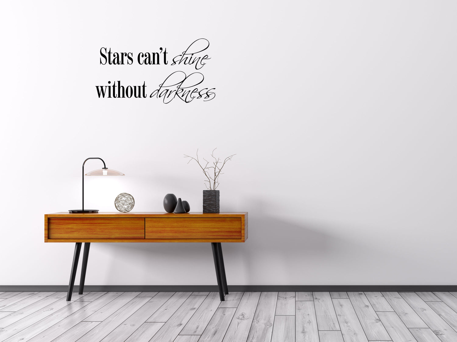 Stars Can't Shine Without Darkness - Inspirational Wall Decals Vinyl Wall Decal Inspirational Wall Signs 