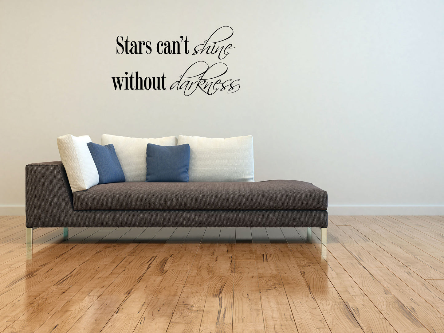 Stars Can't Shine Without Darkness - Inspirational Wall Decals Vinyl Wall Decal Inspirational Wall Signs 