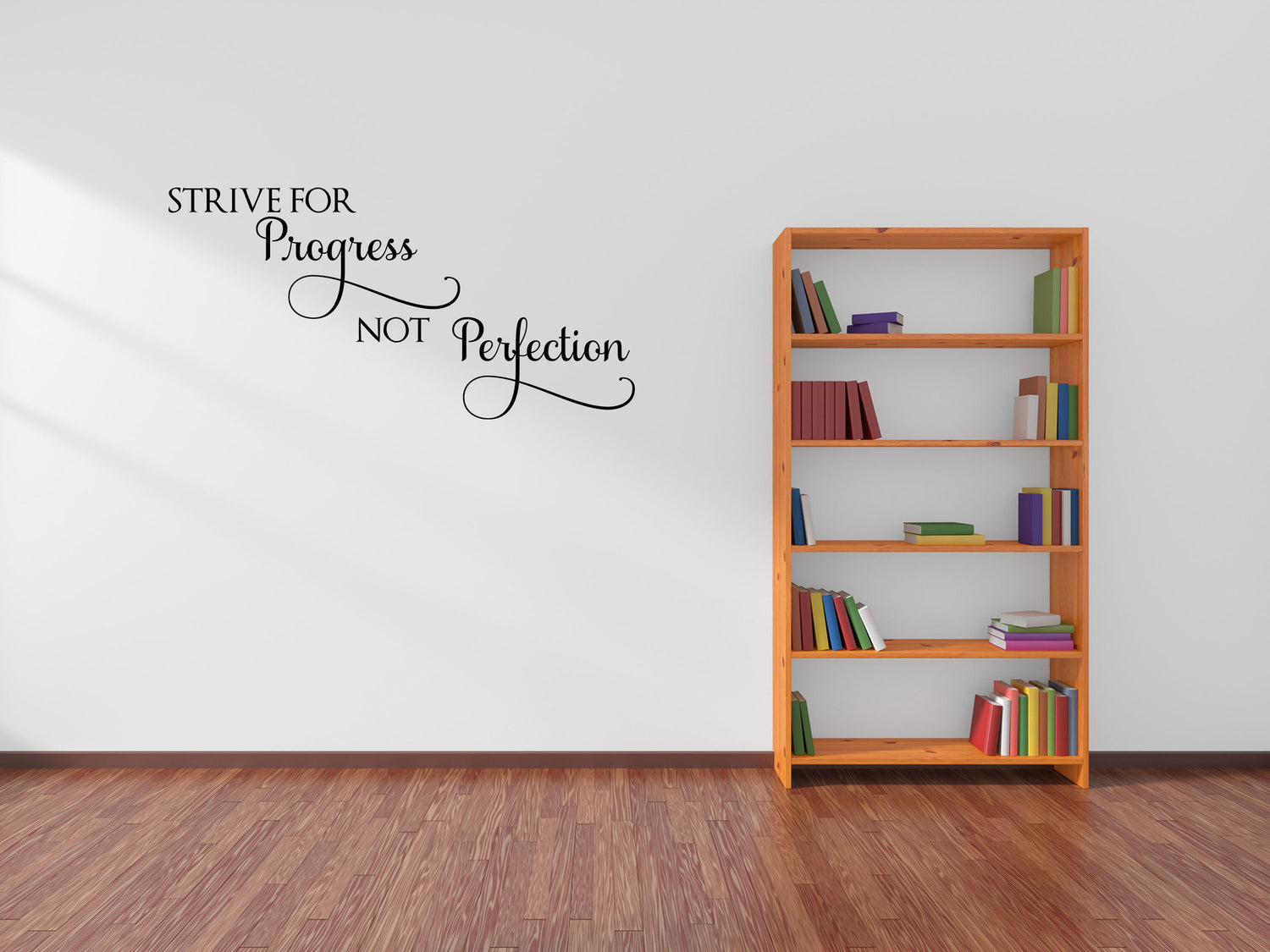 Strive For Progress Not Perfection Wall Quote Sticker - Inspirational Wall Decals Vinyl Wall Decal Inspirational Wall Signs 