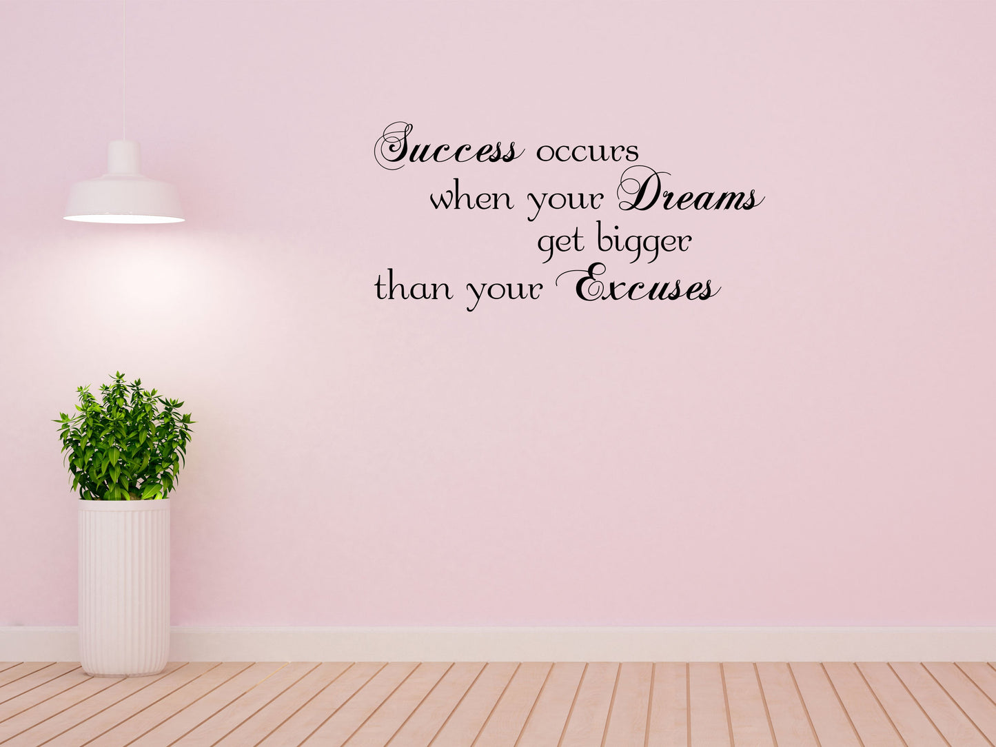 Success Wall Quote Sticker - Inspirational Wall Decals Vinyl Wall Decal Inspirational Wall Signs 