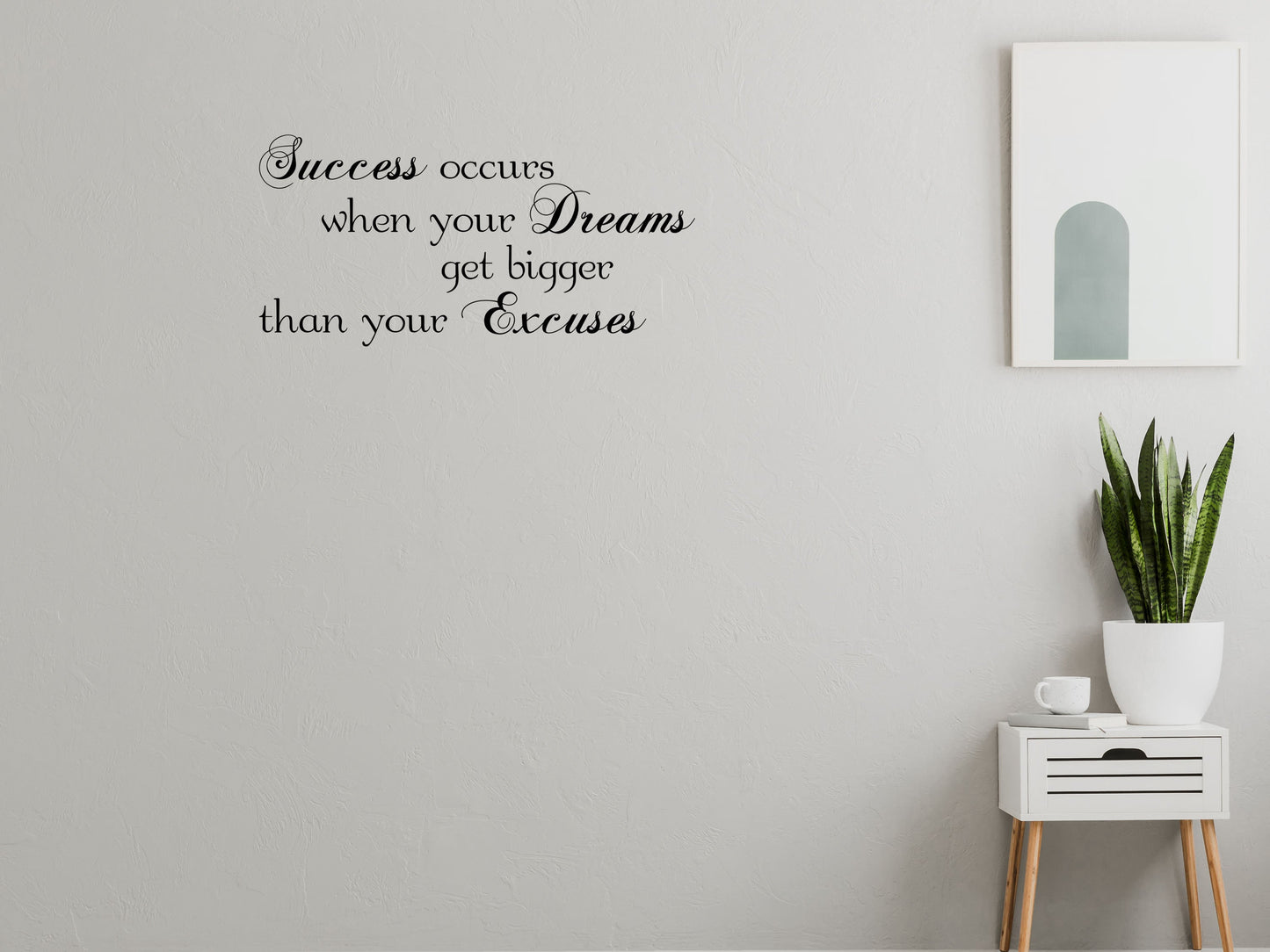 Success Wall Quote Sticker - Inspirational Wall Decals Vinyl Wall Decal Inspirational Wall Signs 