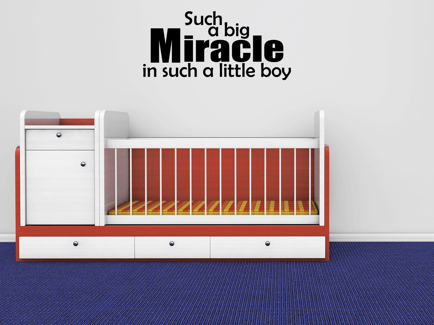 Such A Big Miracle In Such A Little Boy Room Decal - Little Boy Wall Sticker Vinyl Wall Decal Done 