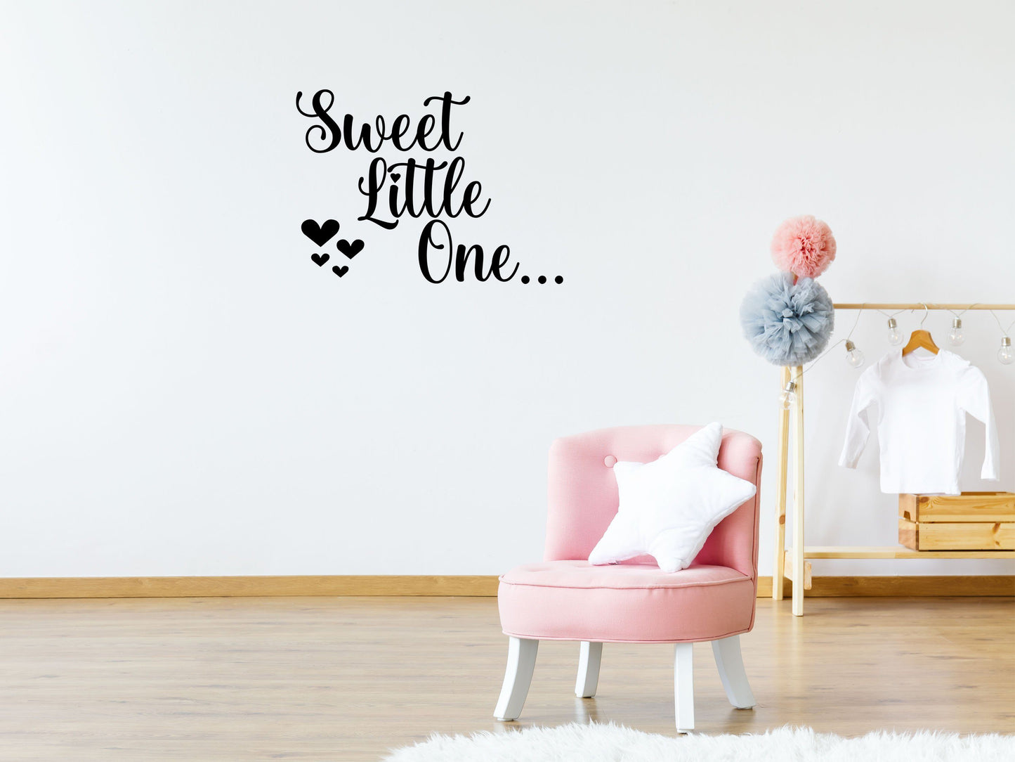 Sweet Little One Decal - Nursery Wall Art - Sweet Little One Wall Sign - Baby Wall Decal - Cute Nursery Decal Vinyl Wall Decal Done 