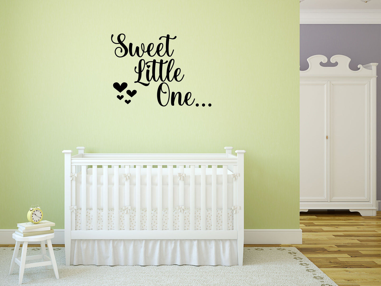 Sweet Little One Decal - Nursery Wall Art - Sweet Little One Wall Sign - Baby Wall Decal - Cute Nursery Decal Vinyl Wall Decal Done 