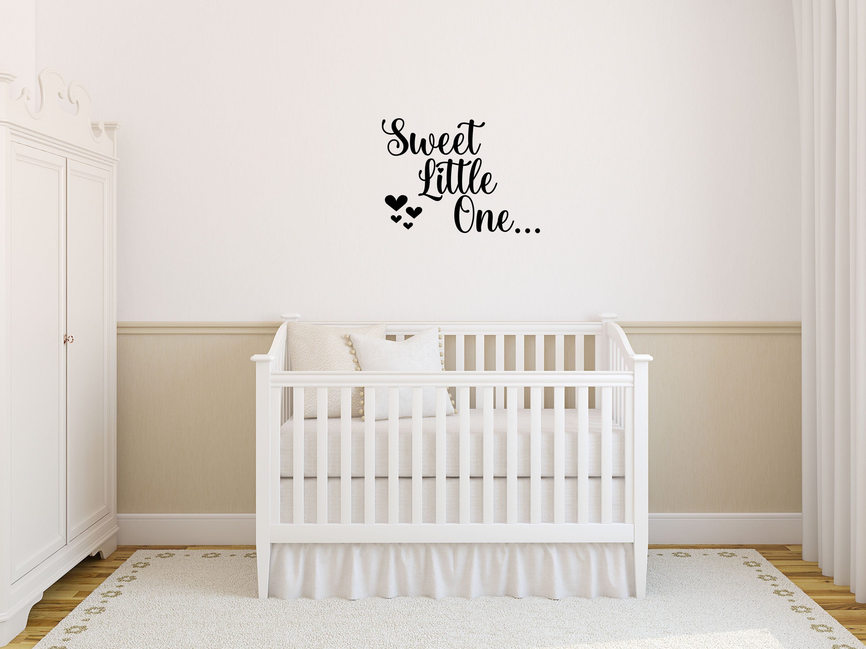 Sweet Little One Decal - Nursery Wall Art - Sweet Little One Wall Sign - Baby Wall Decal - Cute Nursery Decal Vinyl Wall Decal Done 