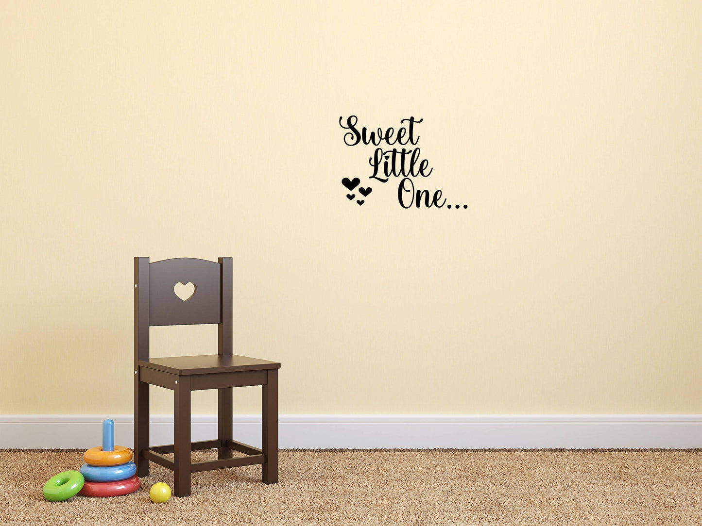 Sweet Little One Decal - Nursery Wall Art - Sweet Little One Wall Sign - Baby Wall Decal - Cute Nursery Decal Vinyl Wall Decal Done 