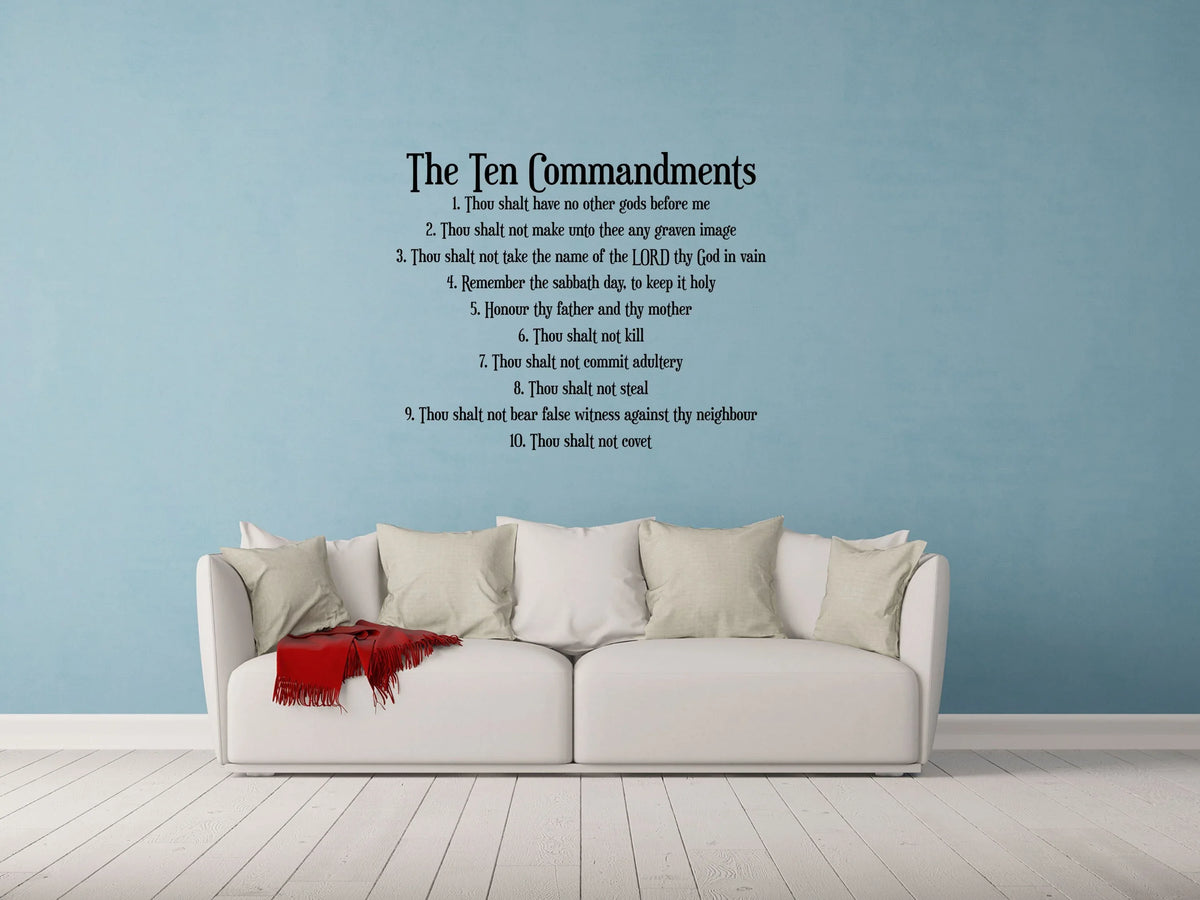 Commandment Signs The 10 Commandments Vinyl Wall Decals - Inspirational Wall Signs