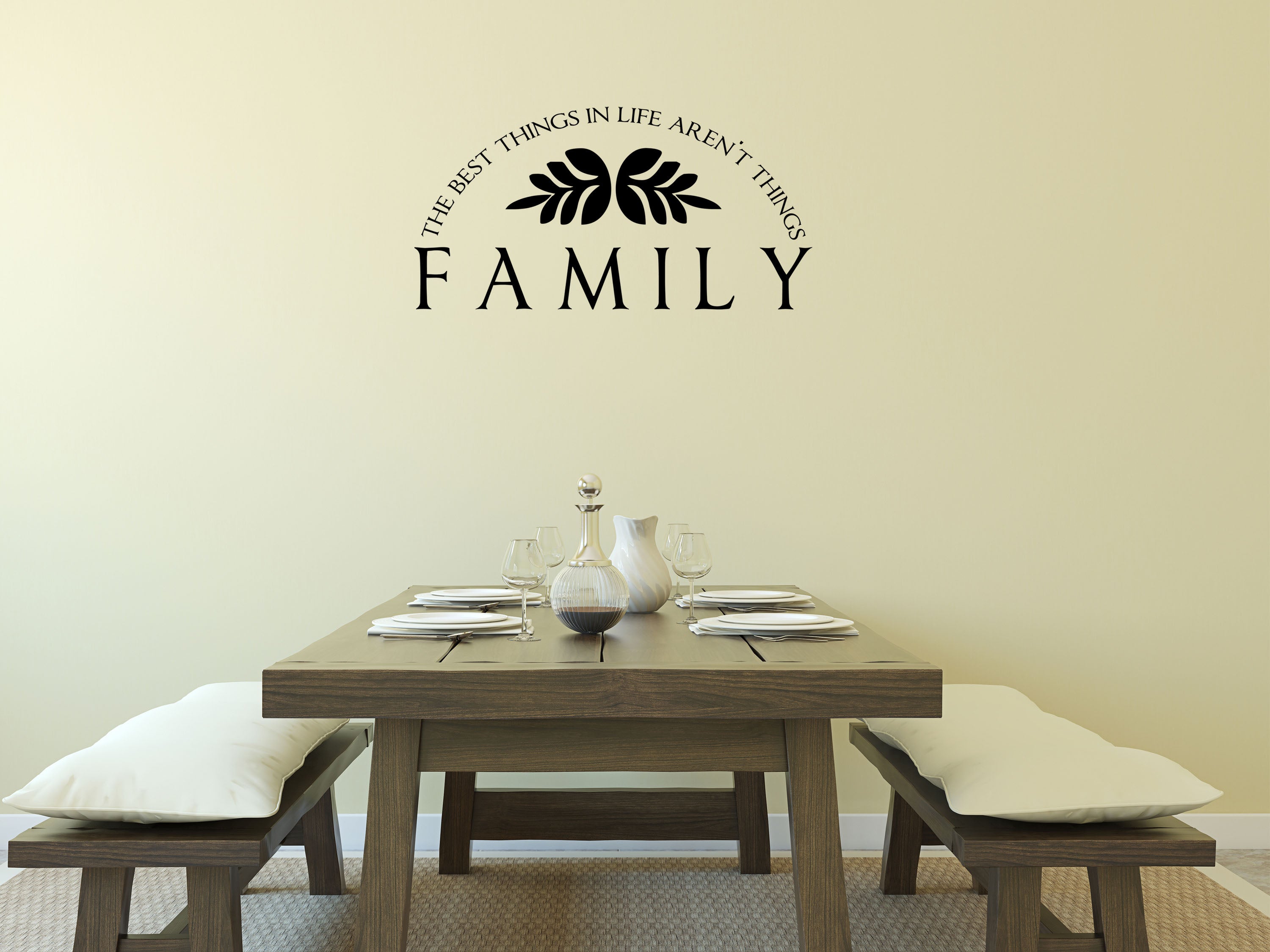 The Best Things In Life Aren't Things - Inspirational Wall Signs Vinyl Wall Decal Inspirational Wall Signs 