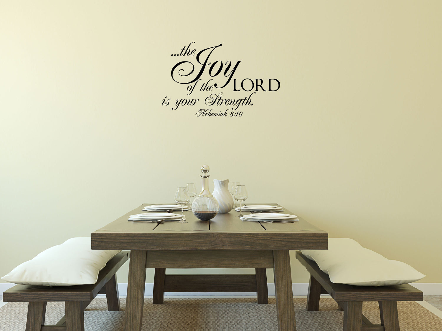 The Joy Of The Lord - Inspirational Wall Signs Vinyl Wall Decal Inspirational Wall Signs 